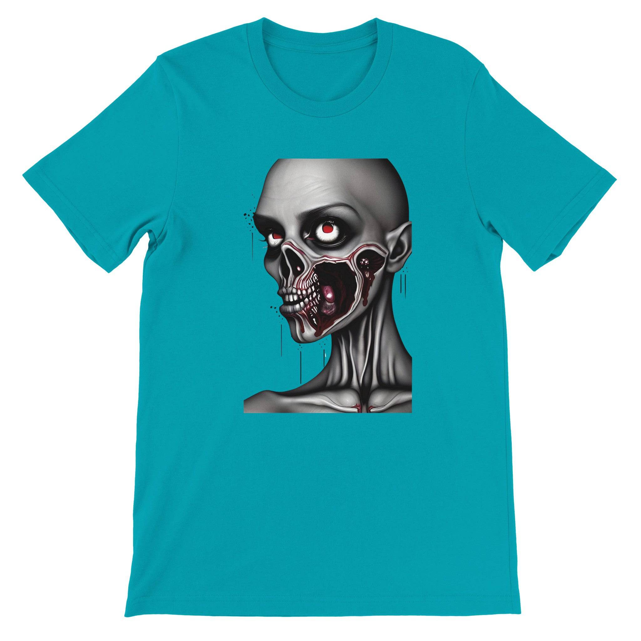 Budget Unisex Crewneck T-shirt/Zombie-Portrait - Enet Images