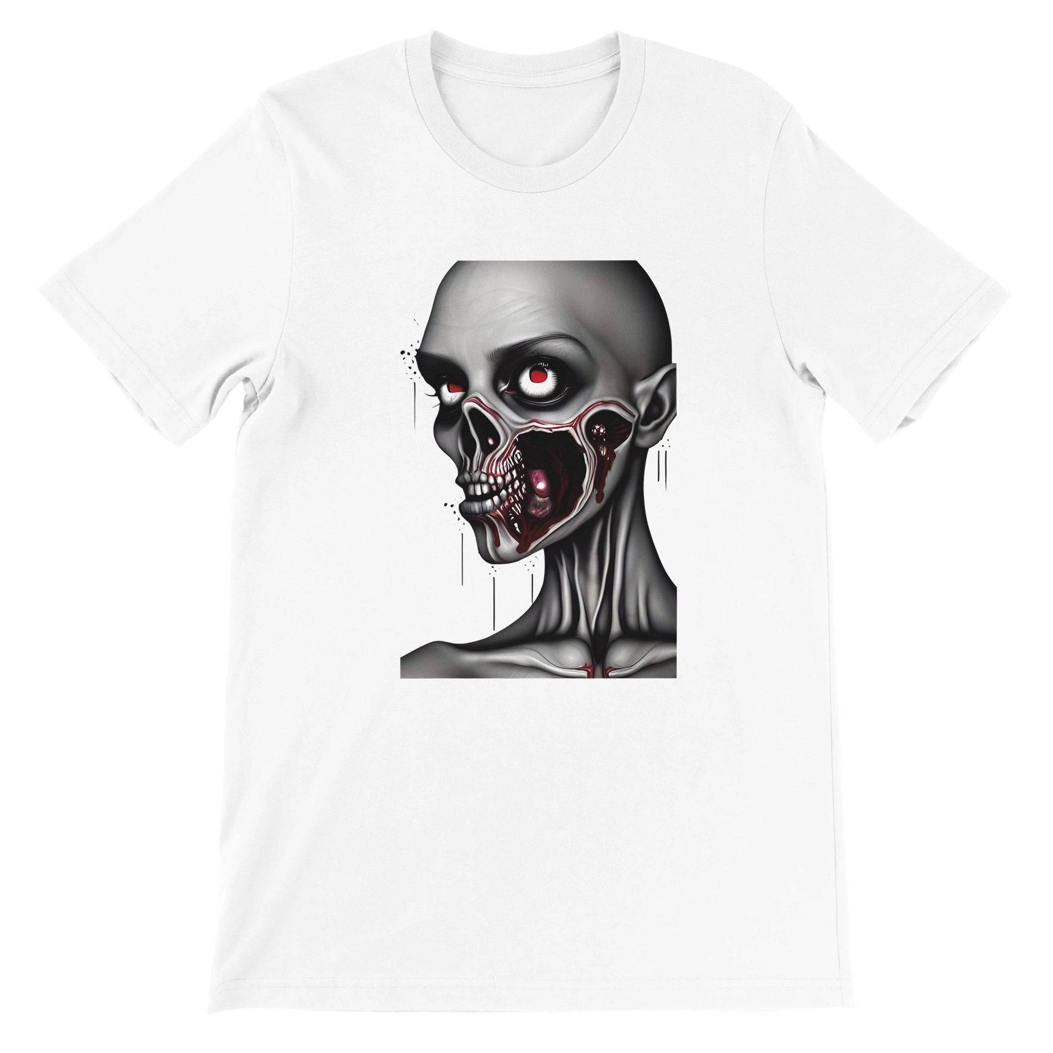 Budget Unisex Crewneck T-shirt/Zombie-Portrait - Enet Images