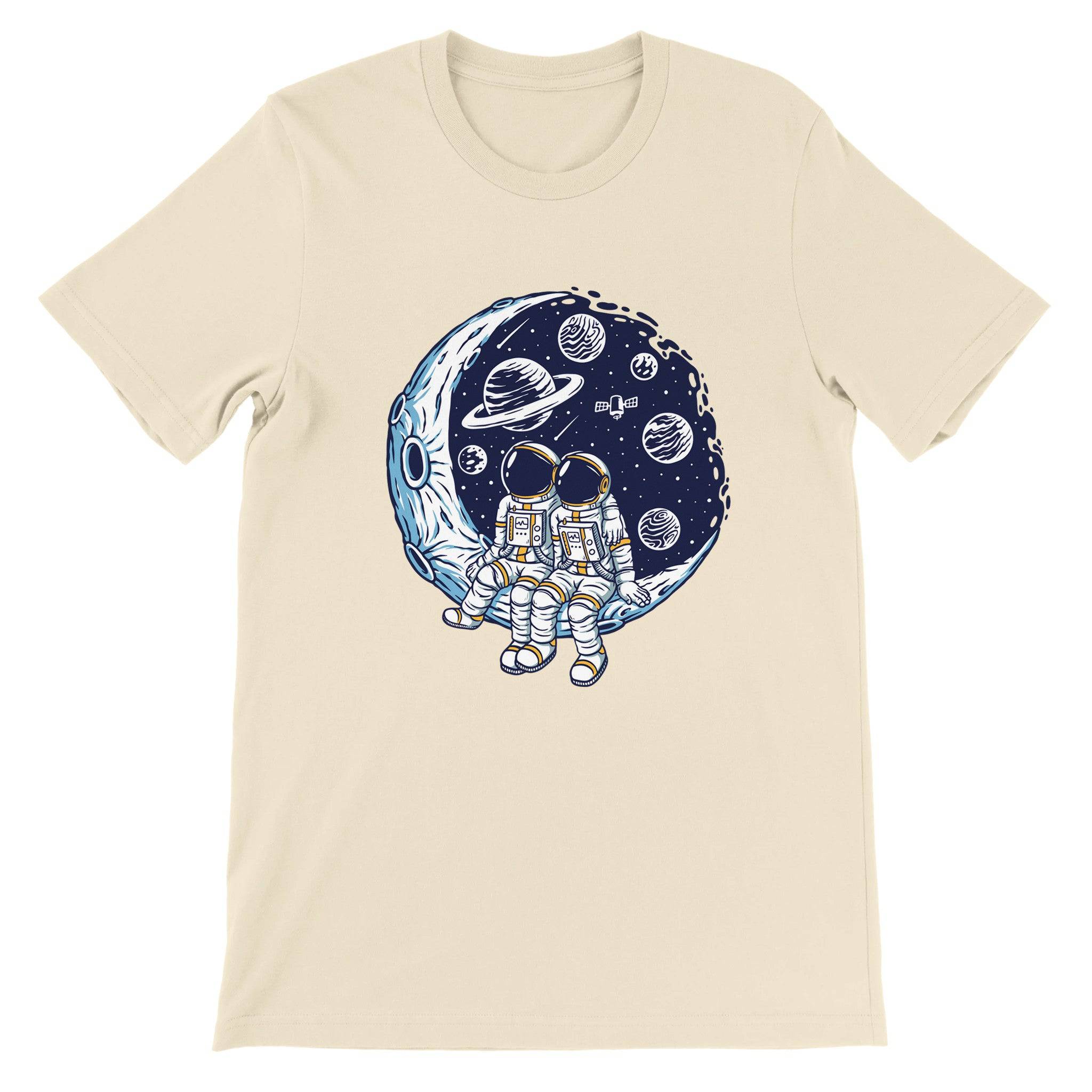 Premium Unisex Crewneck T-shirt/Astronaut-Romantic - Enet Images