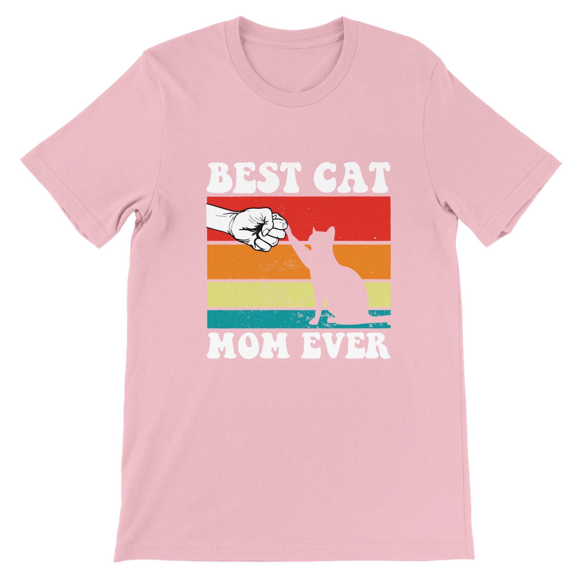 Premium Unisex Crewneck T-shirt/Best-Cat-Mom-Ever - Enet Images