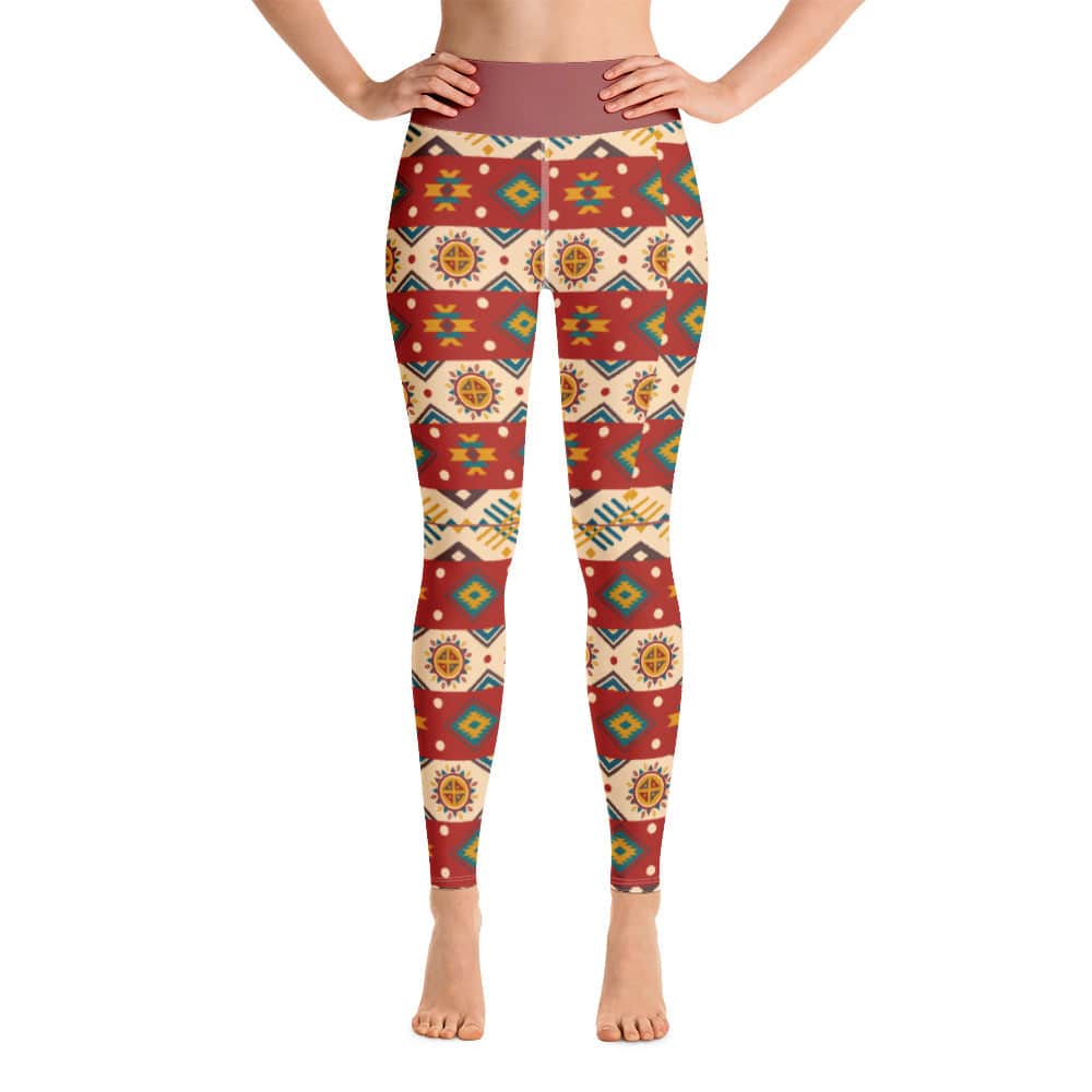 Yoga Leggings/Aztec Pattern 2 - Enet Images