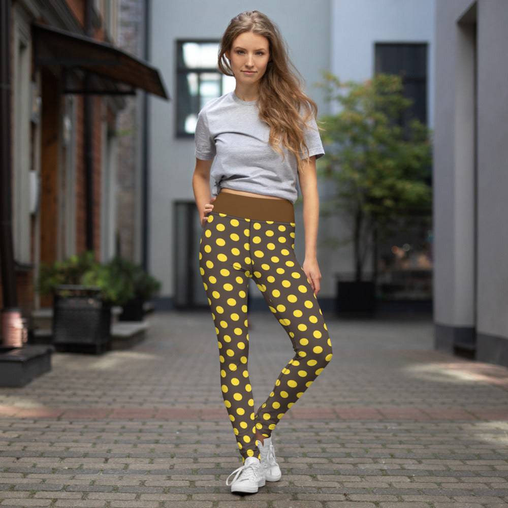 Yoga Leggings/Bee Dots - Enet Images