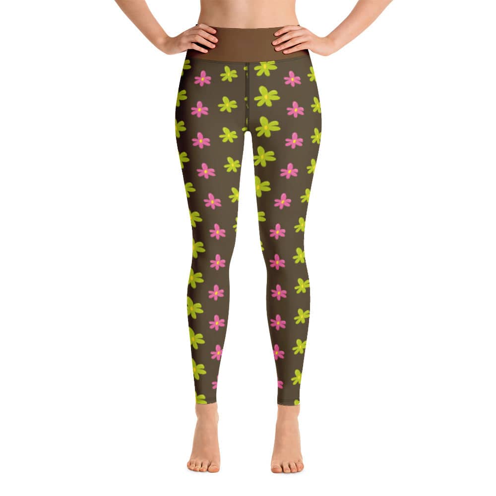 Yoga Leggings/Bee Flowers - Enet Images