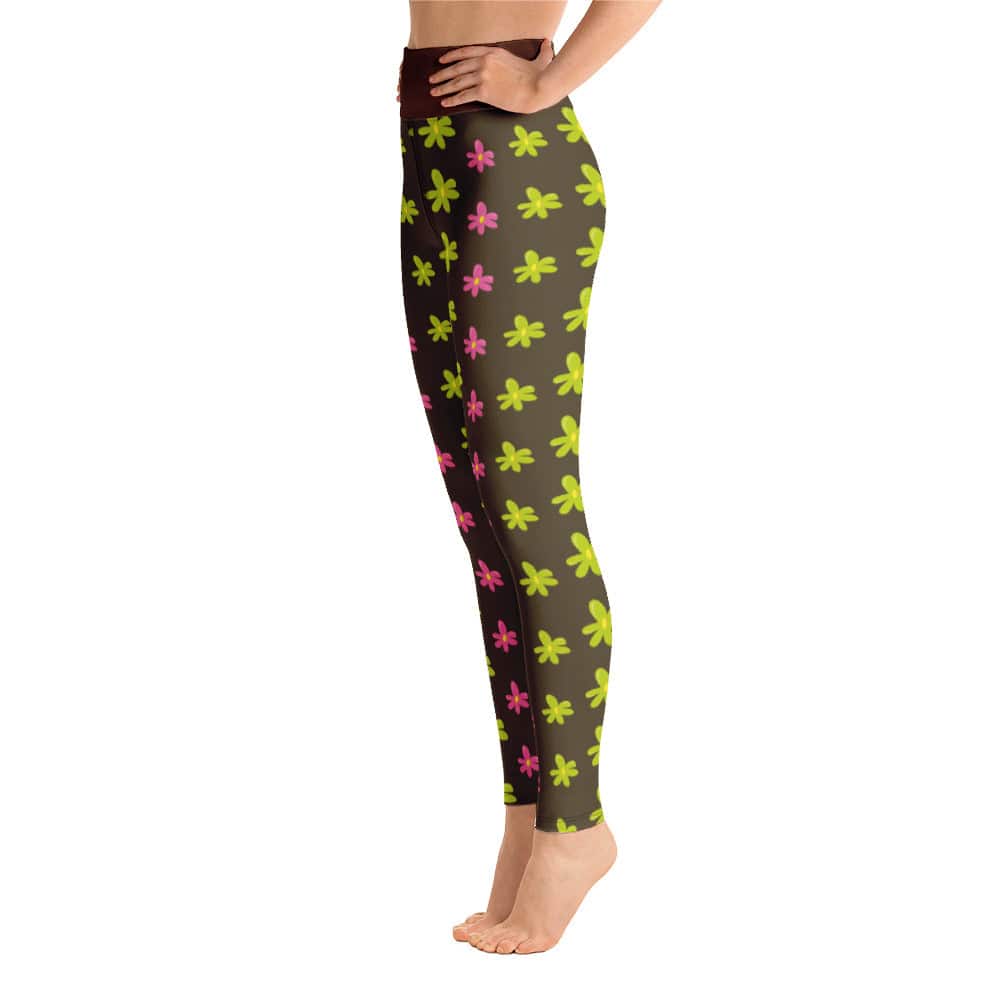 Yoga Leggings/Bee Flowers - Enet Images