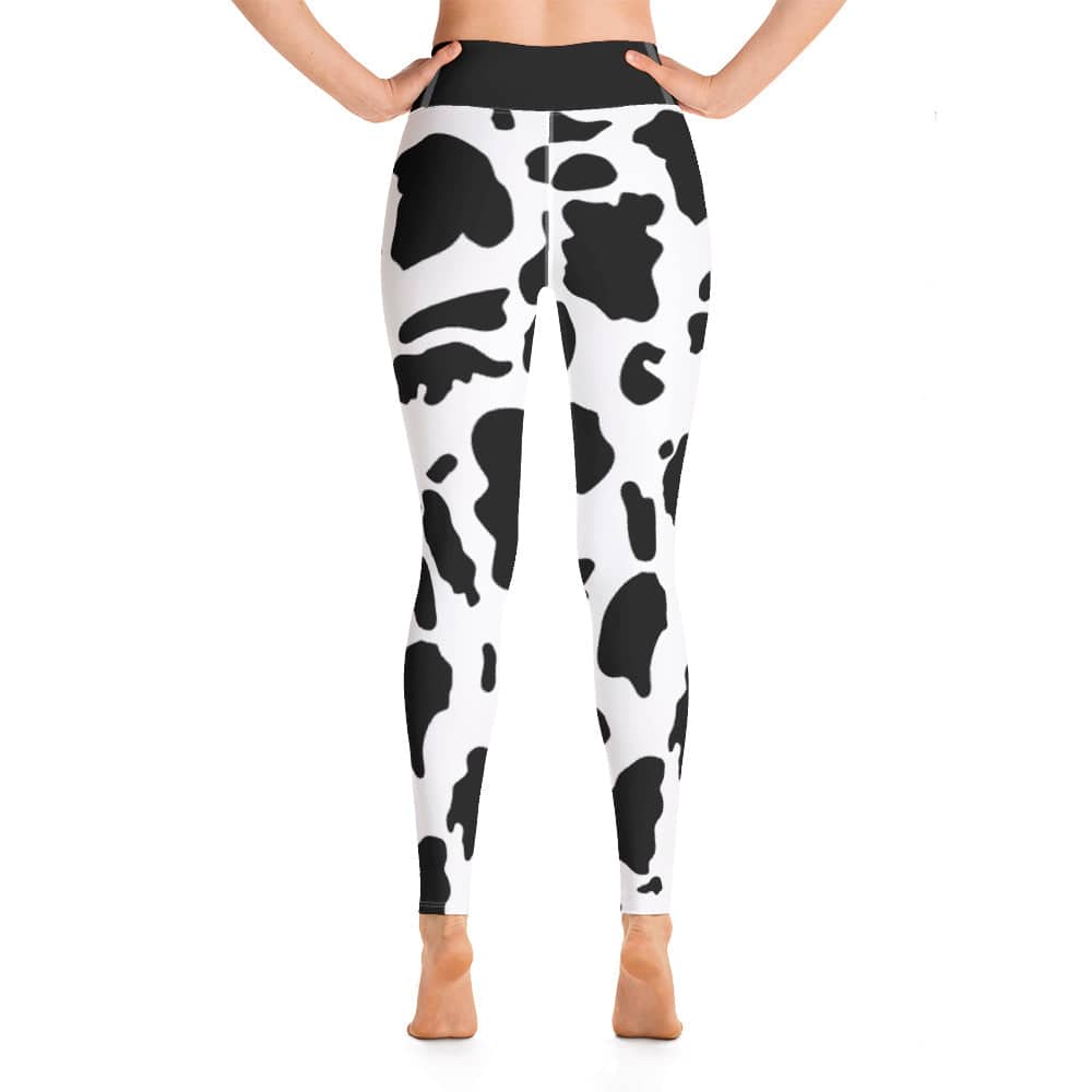 Yoga Leggings/Cow Pattern - Enet Images