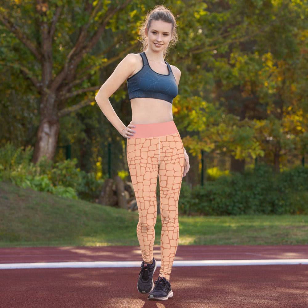 Yoga Leggings/Crocodile Orange - Enet Images