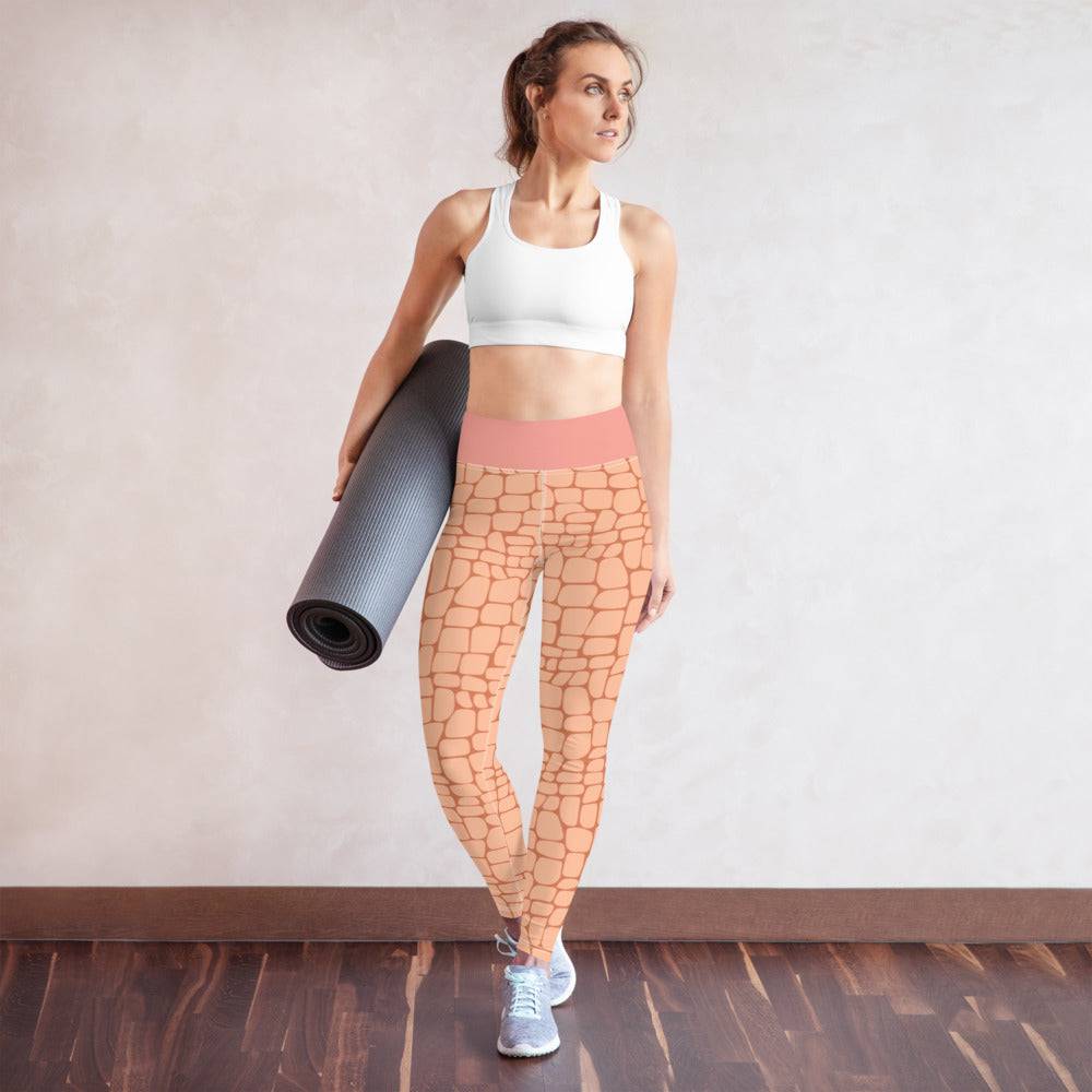 Yoga Leggings/Crocodile Orange - Enet Images
