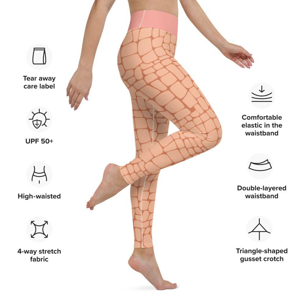 Yoga Leggings/Crocodile Orange - Enet Images