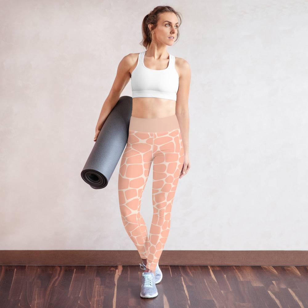 Yoga Leggings/Giraffe Pink - Enet Images