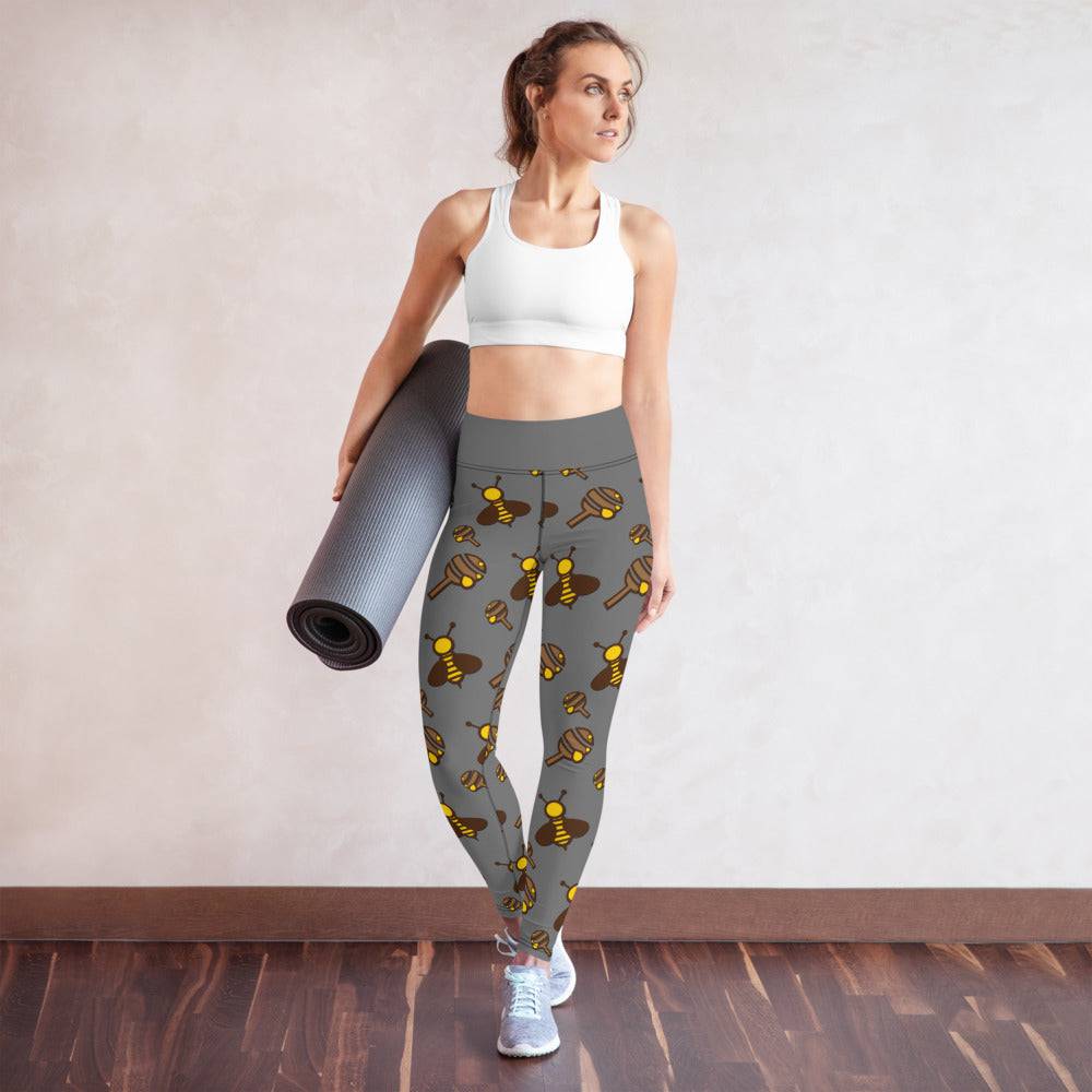 Yoga Leggings/Honey & Bees - Enet Images