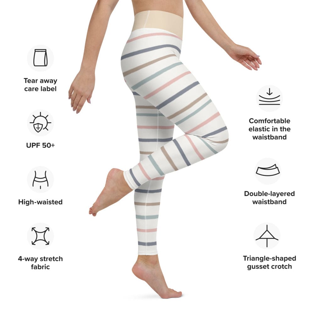 Yoga Leggings/Horizontal Lines - Enet Images
