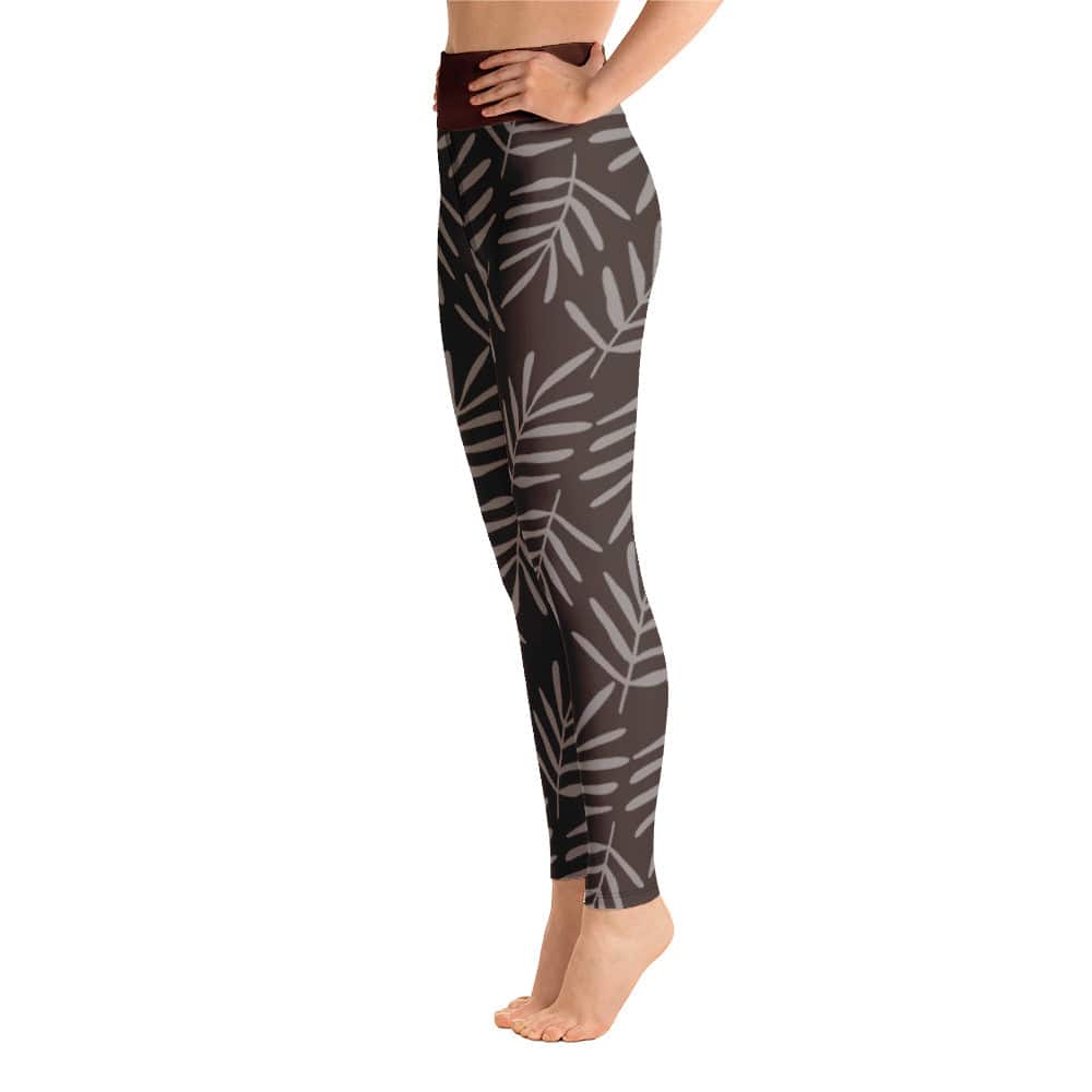 Yoga Leggings/Leaves Pattern 1 - Enet Images