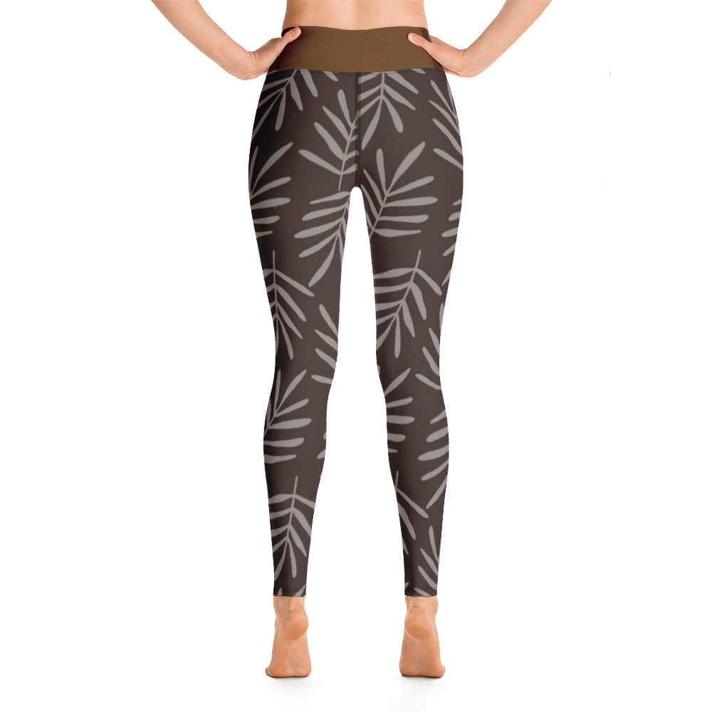 Yoga Leggings/Leaves Pattern 1 - Enet Images