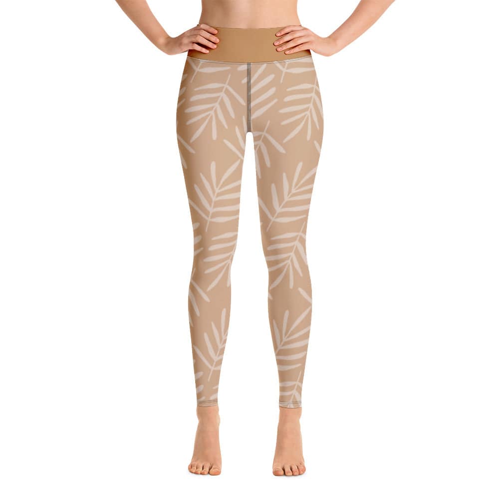 Yoga Leggings/Leaves Pattern 2 - Enet Images