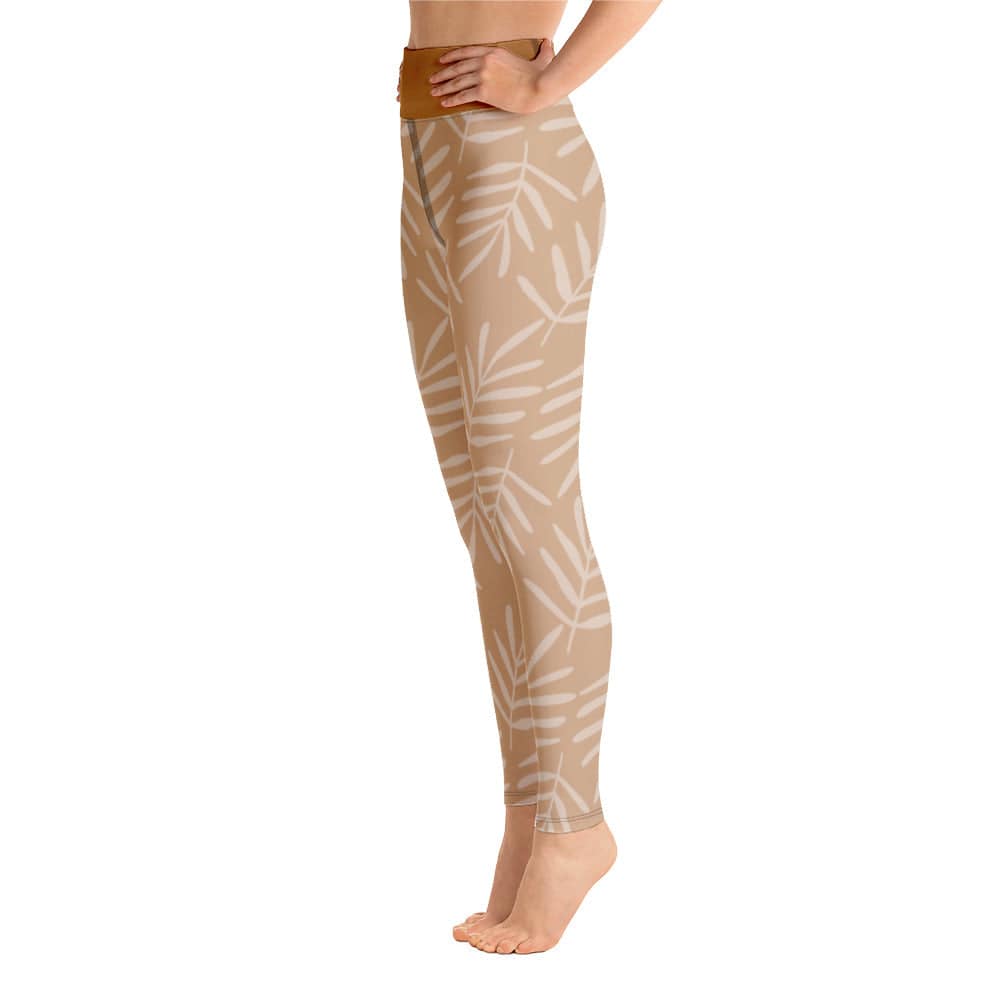 Yoga Leggings/Leaves Pattern 2 - Enet Images
