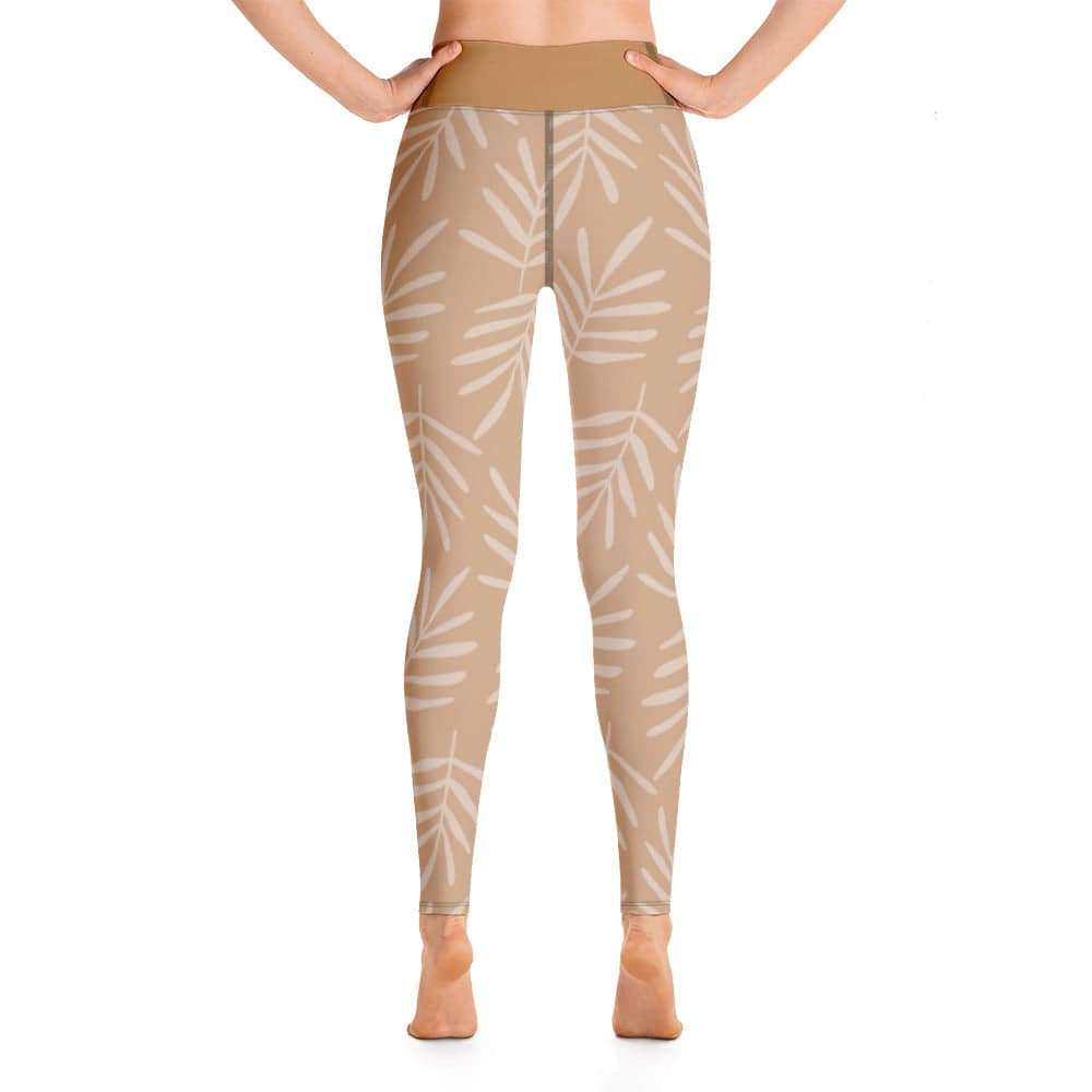 Yoga Leggings/Leaves Pattern 2 - Enet Images