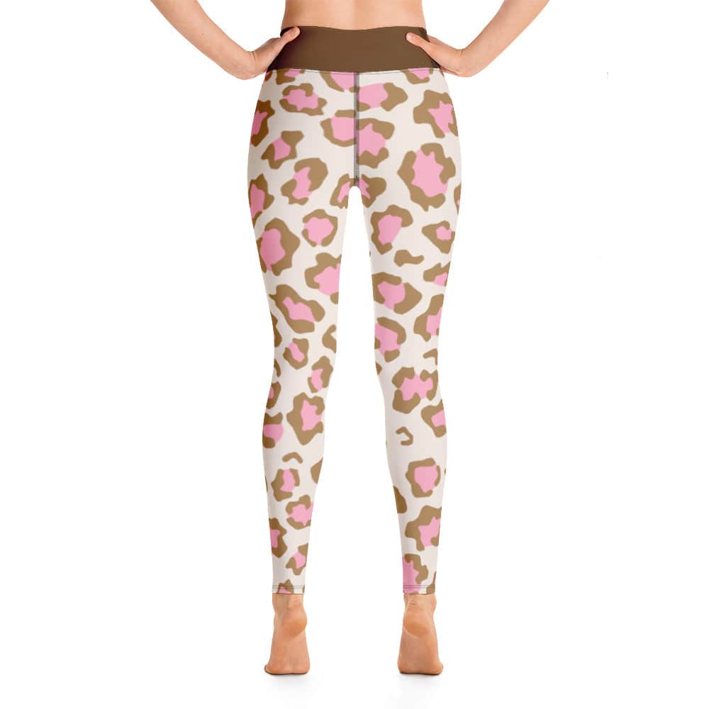 Yoga Leggings/Leopard Brown Pink - Enet Images