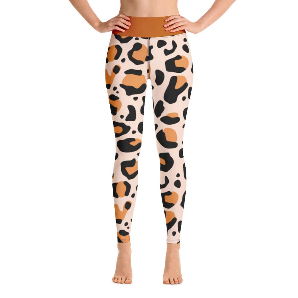 Yoga Leggings/Leopard Brown Yellow - Enet Images