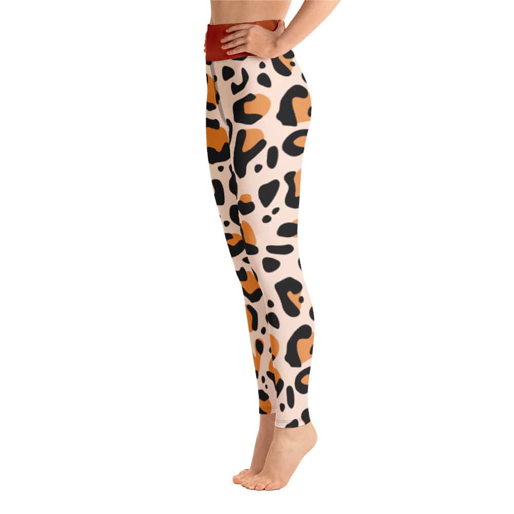 Yoga Leggings/Leopard Brown Yellow - Enet Images