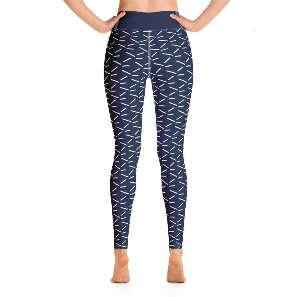 Yoga Leggings/Navy Geometric - Enet Images