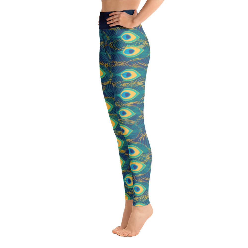 Yoga Leggings/Peacock Blue - Enet Images