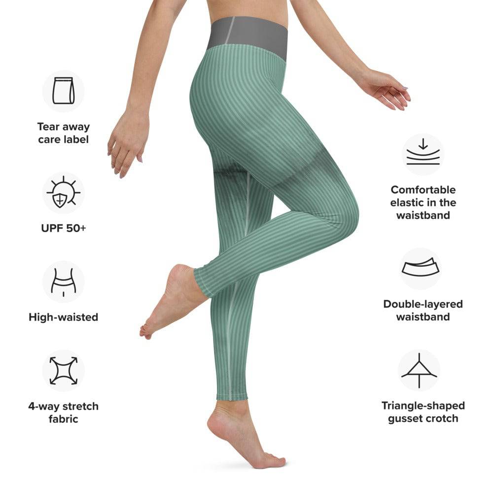 Yoga Leggings/Vintage Lines - Enet Images