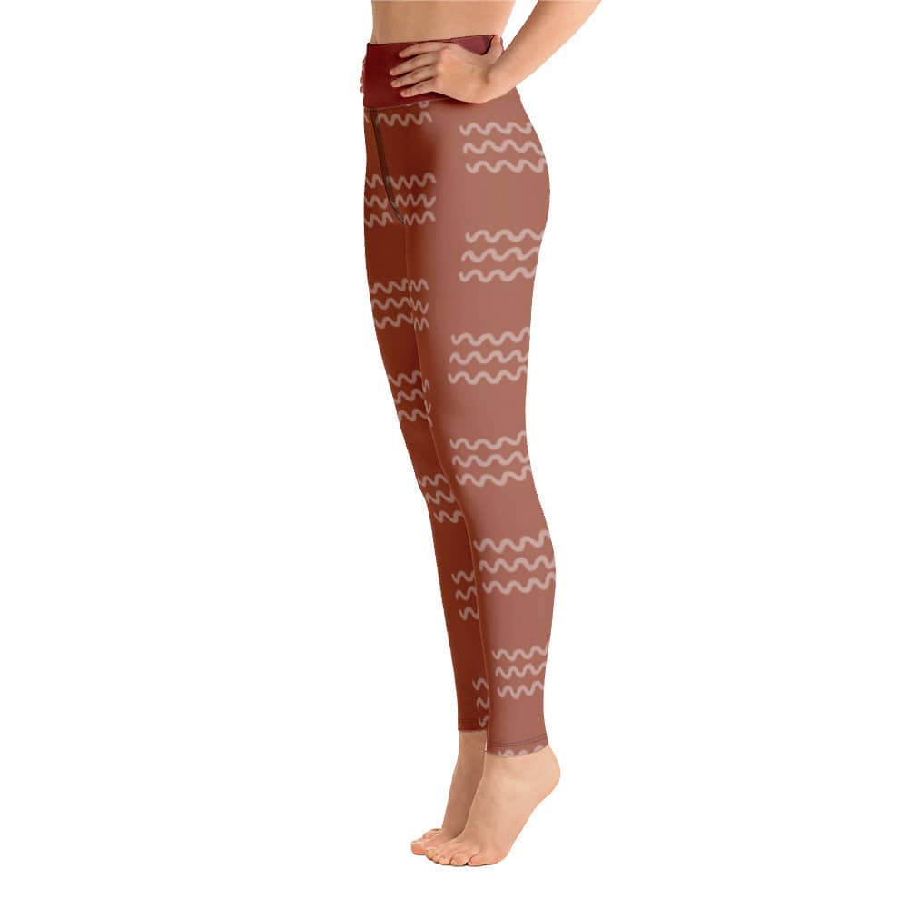 Yoga Leggings/Waves Pattern - Enet Images