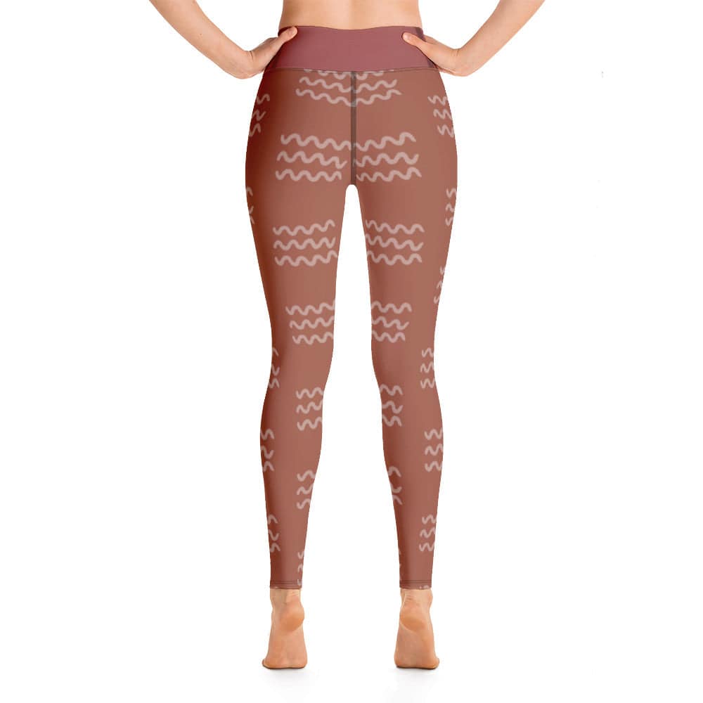 Yoga Leggings/Waves Pattern - Enet Images
