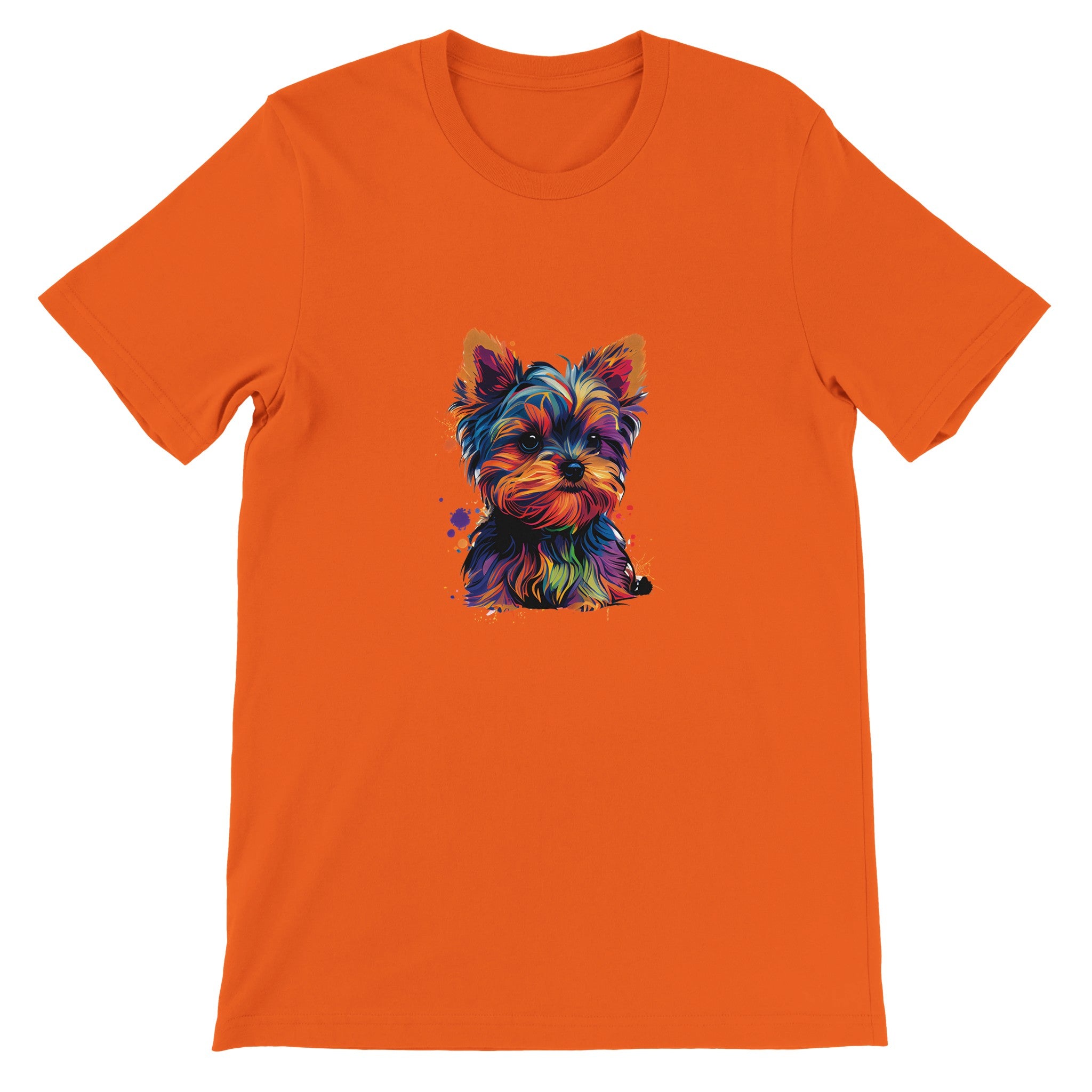 Budget Unisex Crewneck T-shirt/Yorkie-Colorful - Enet Images