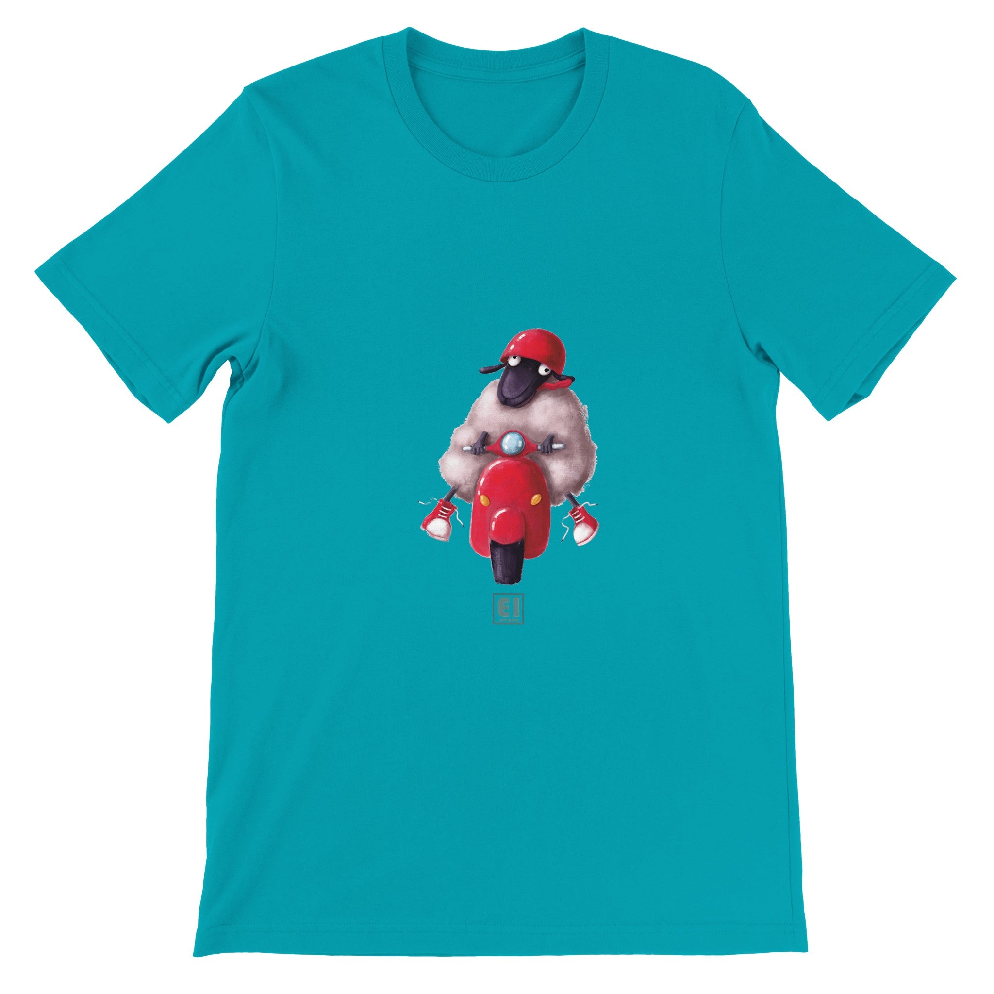 Budget Unisex Crewneck T-shirt/Sheep-Vespa - Enet Images