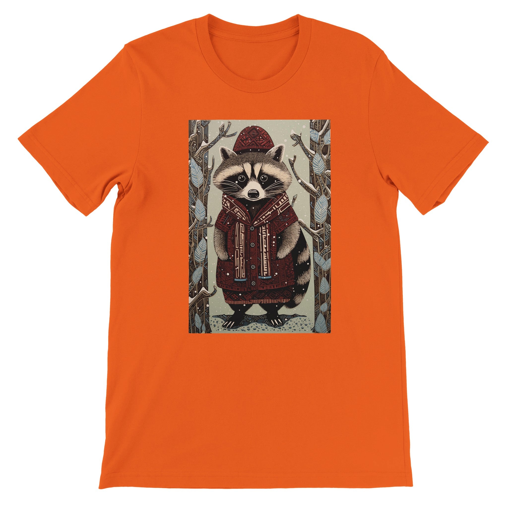 Budget Unisex Crewneck T-shirt/Racoon-Winter - Enet Images