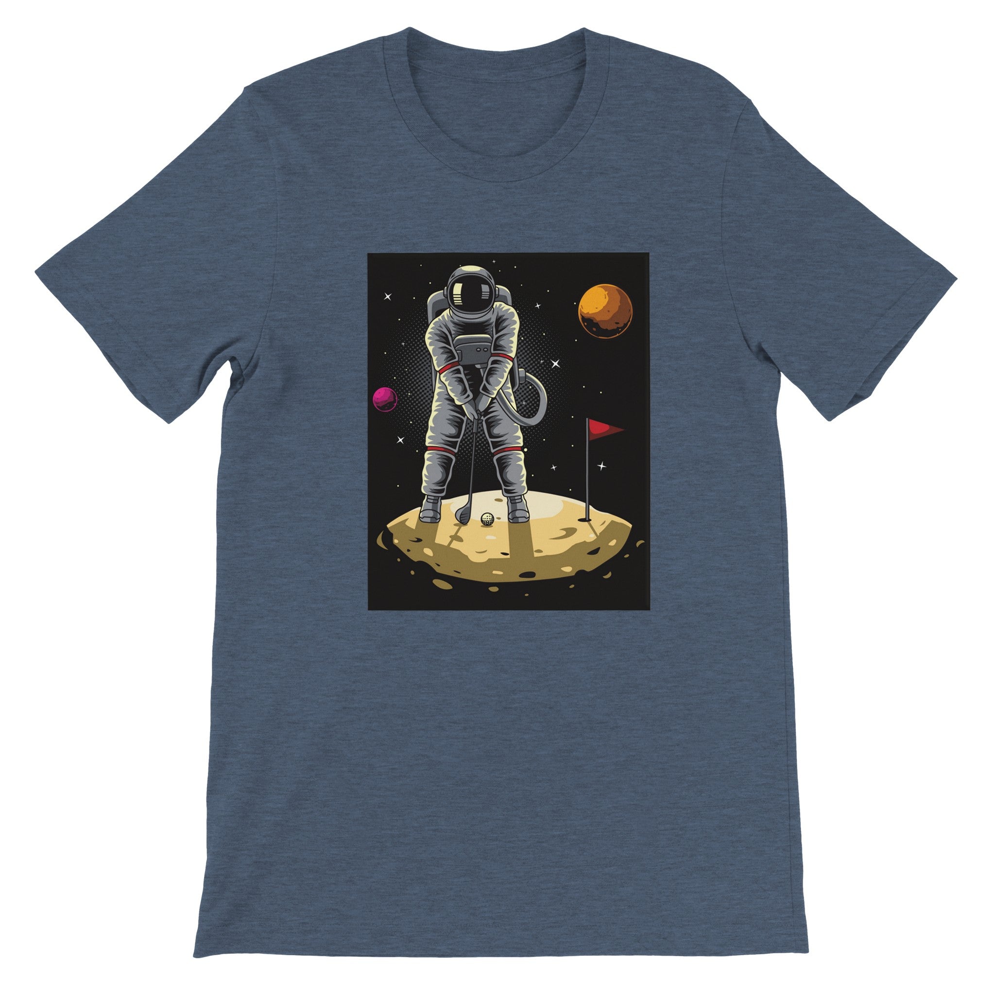 Budget Unisex Crewneck T-shirt/Astronaut-Golf - Enet Images