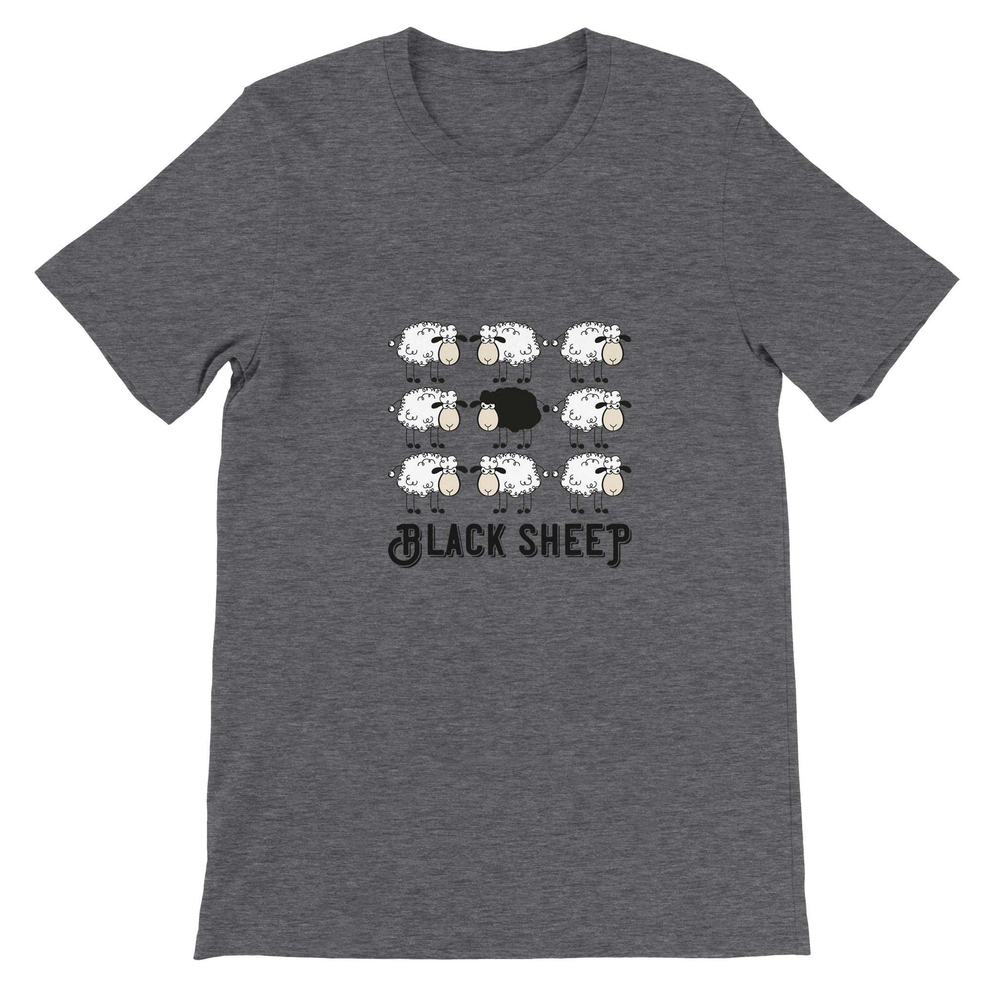 Budget Unisex Crewneck T-shirt/Black-Sheep - Enet Images