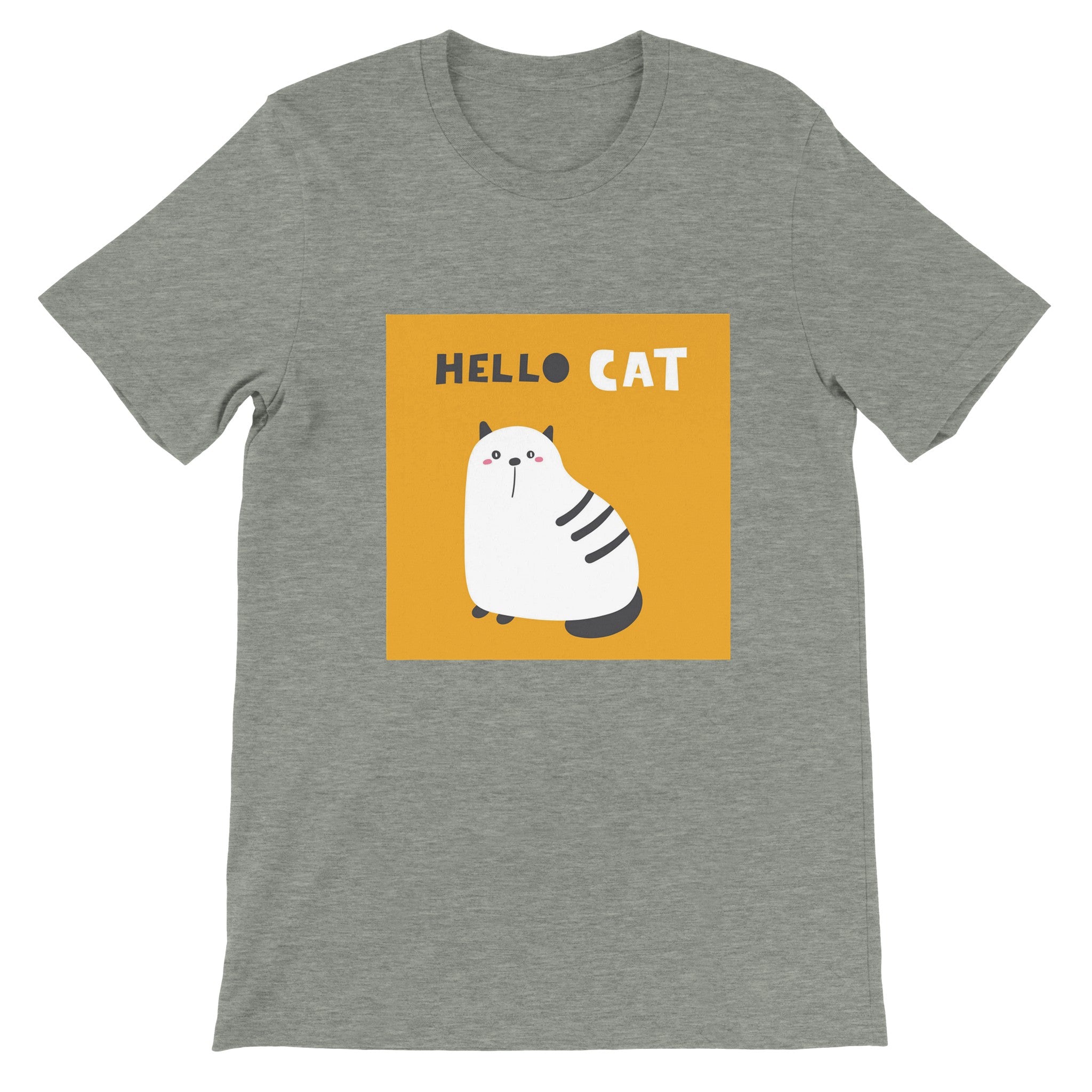 Budget Unisex Crewneck T-shirt/Hello-Cat - Enet Images