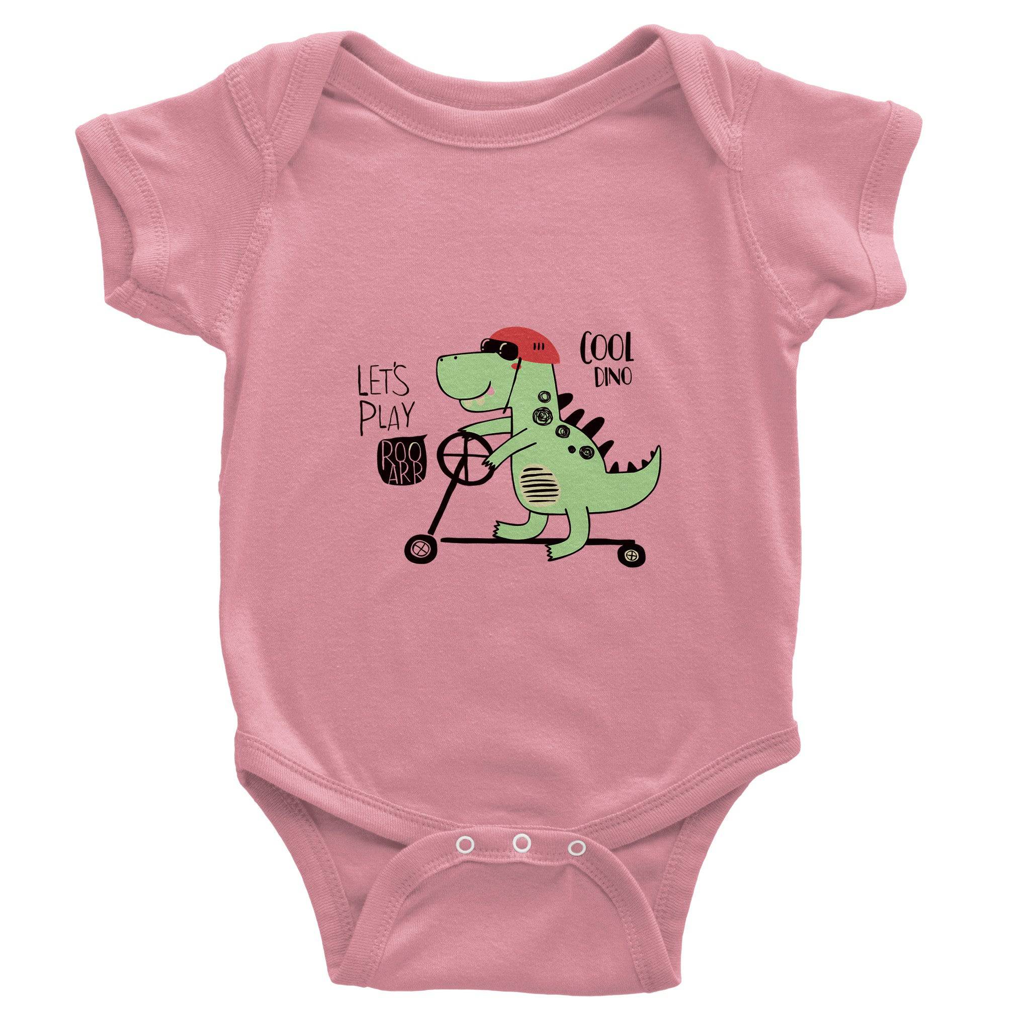 Organic cotton baby bodysuit/Cool-Dino - Classic - Enet Images