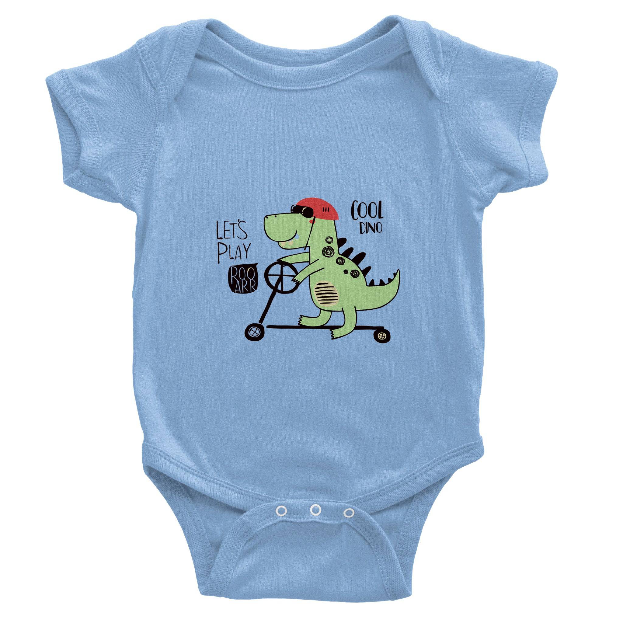 Organic cotton baby bodysuit/Cool-Dino - Classic - Enet Images