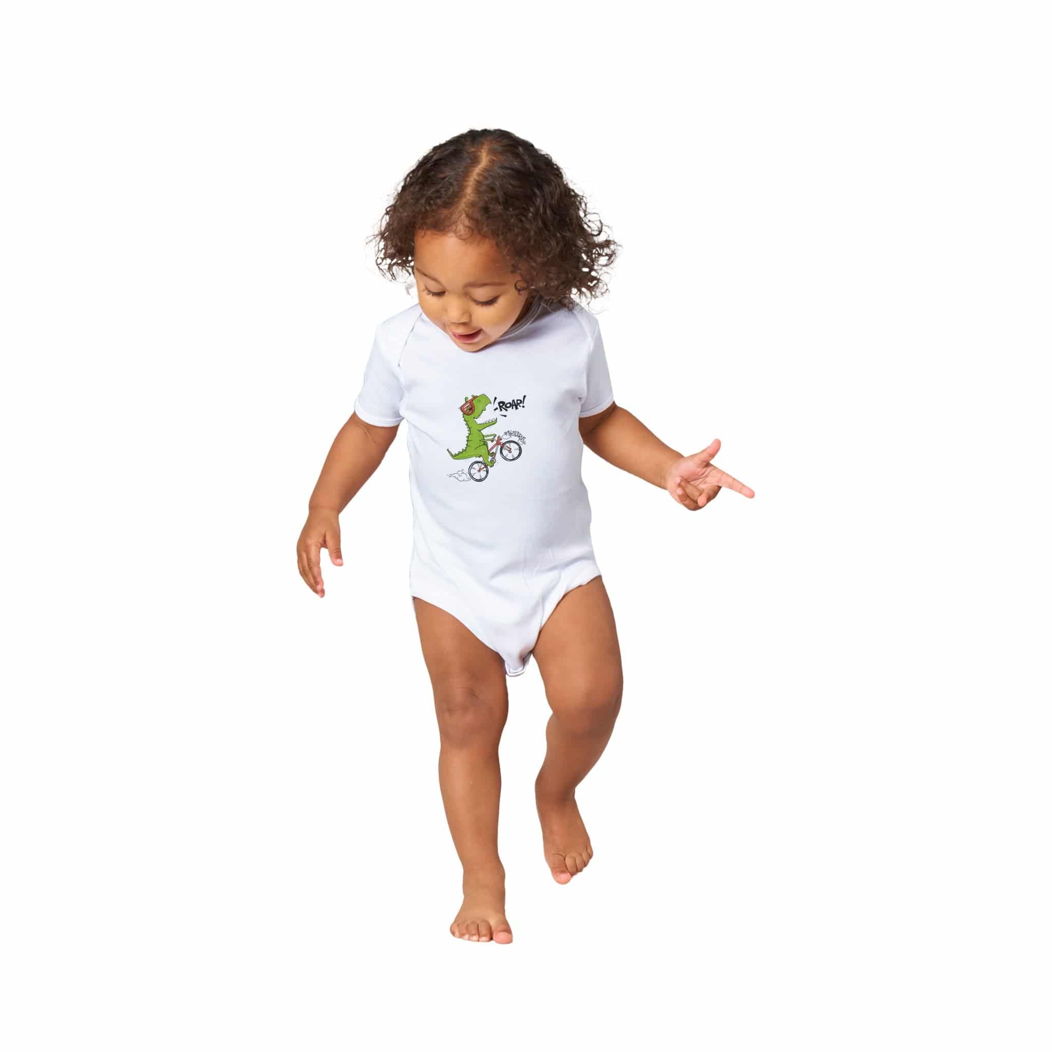 Organic cotton baby bodysuit/Dino-Roar - Classic - Enet Images