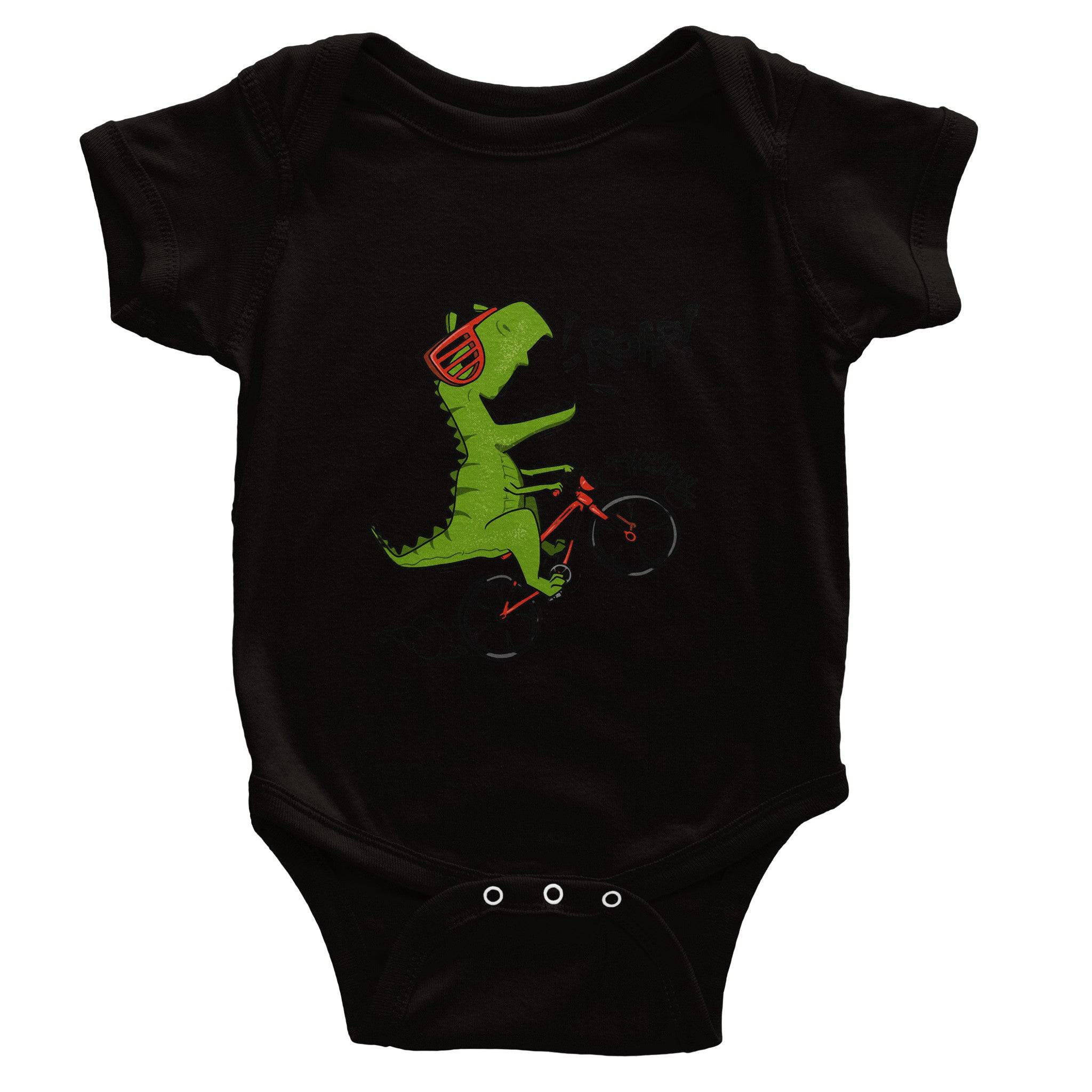 Organic cotton baby bodysuit/Dino-Roar - Classic - Enet Images