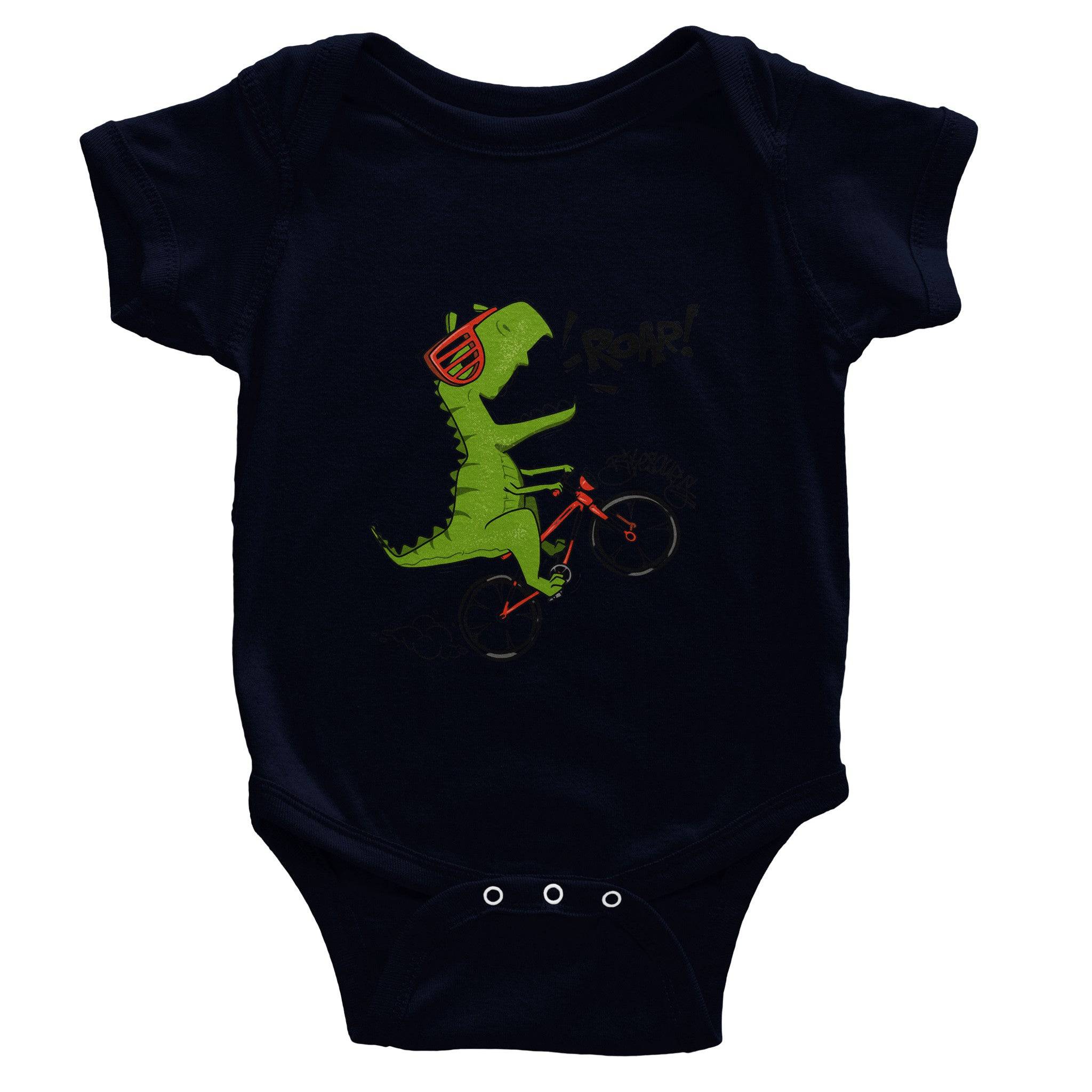 Organic cotton baby bodysuit/Dino-Roar - Classic - Enet Images