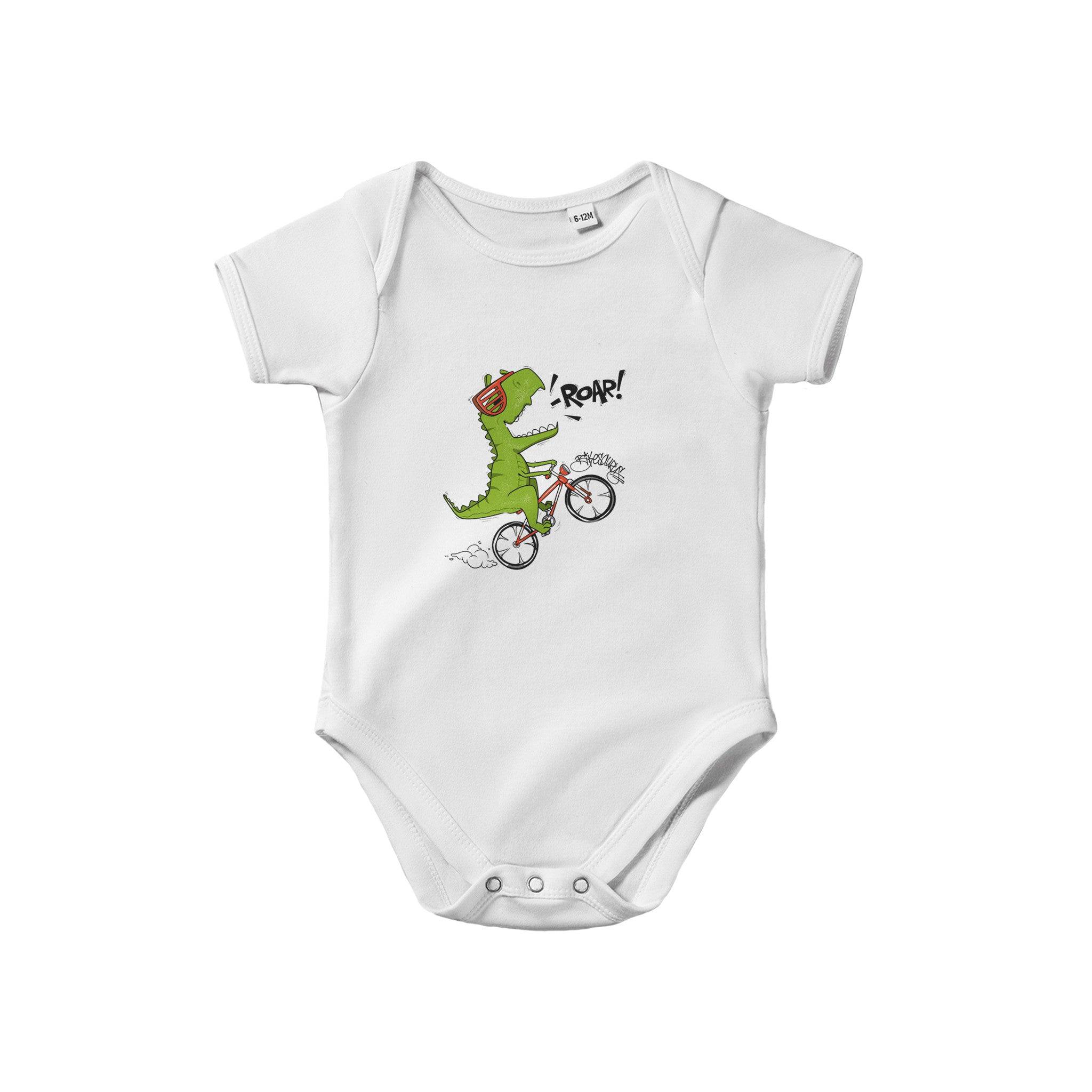 Organic cotton baby bodysuit/Dino-Roar - Classic - Enet Images