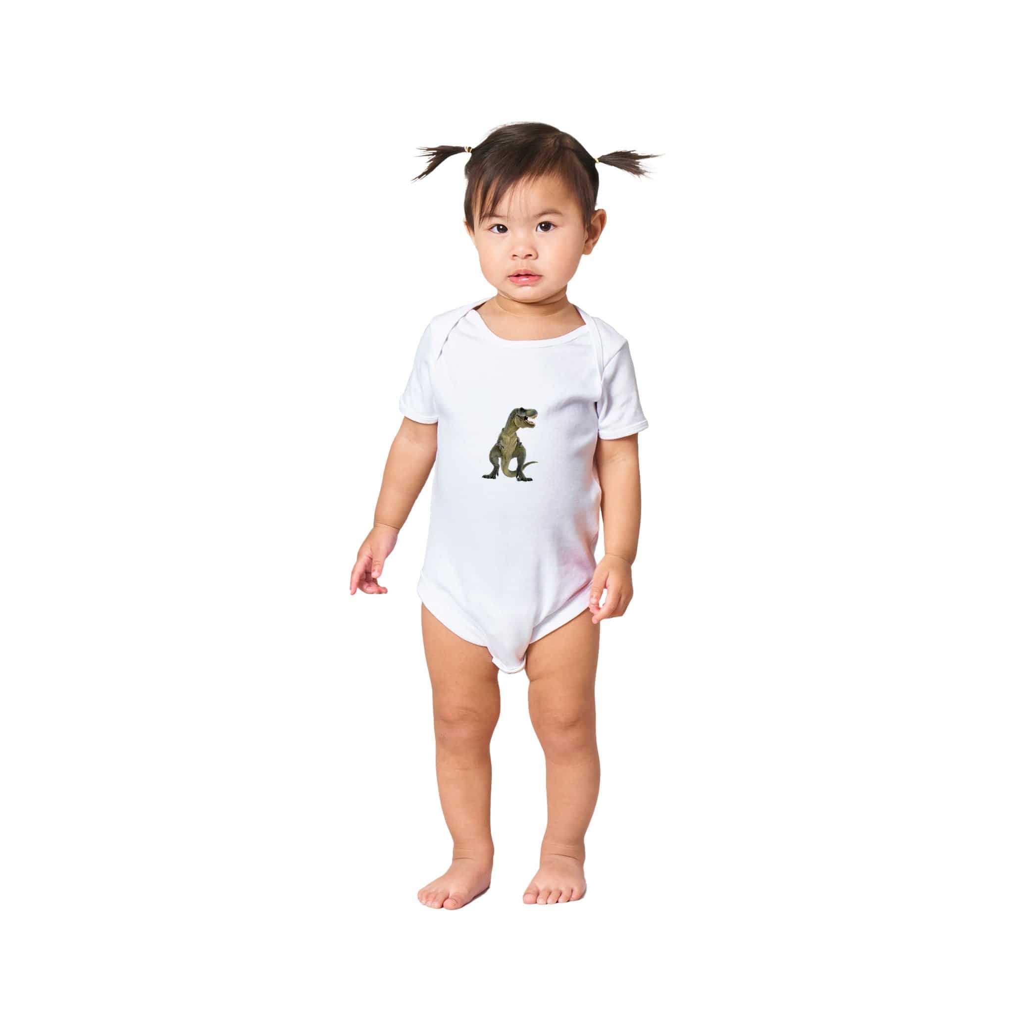 Organic cotton baby bodysuit/Dinosaur - Classic - Enet Images