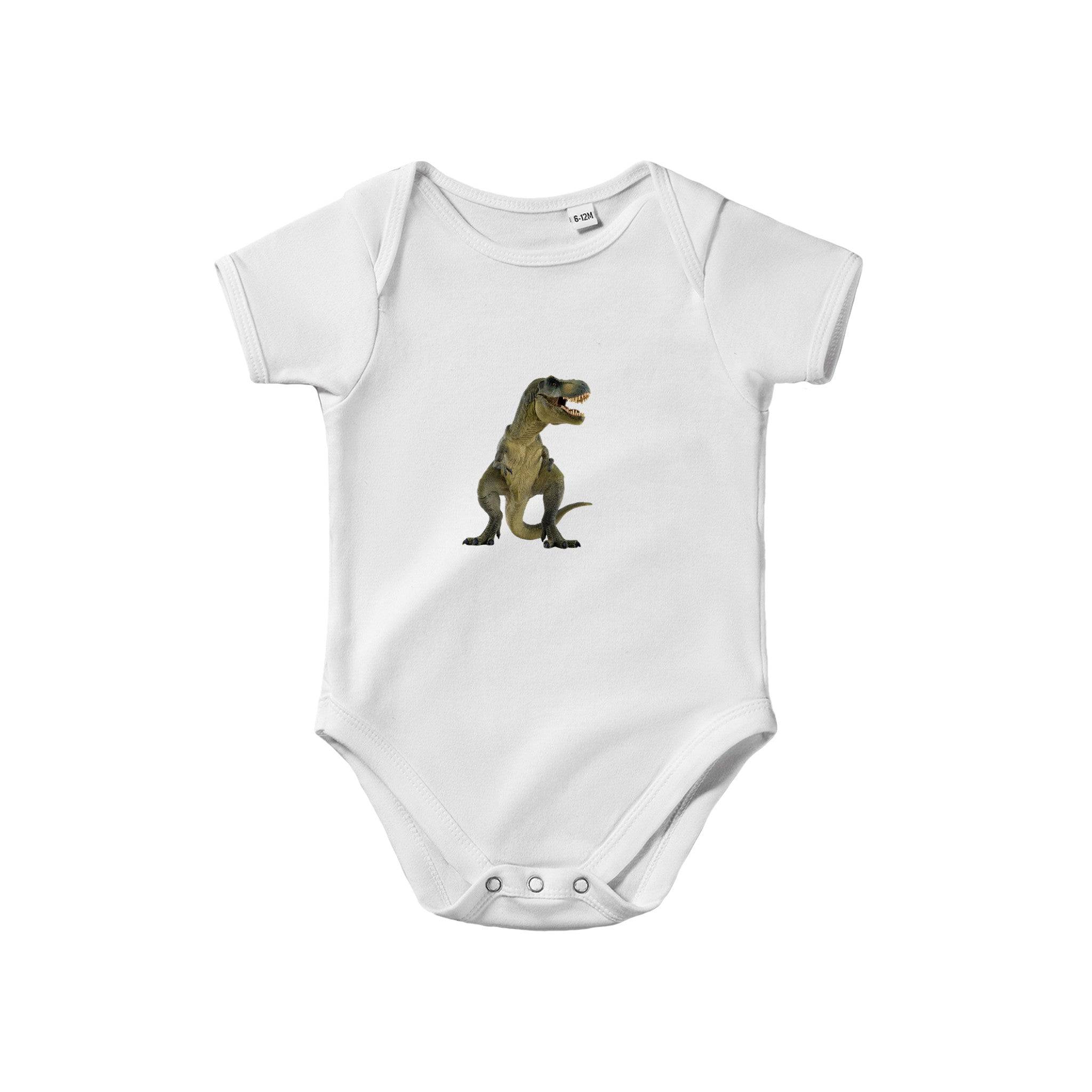 Organic cotton baby bodysuit/Dinosaur - Classic - Enet Images
