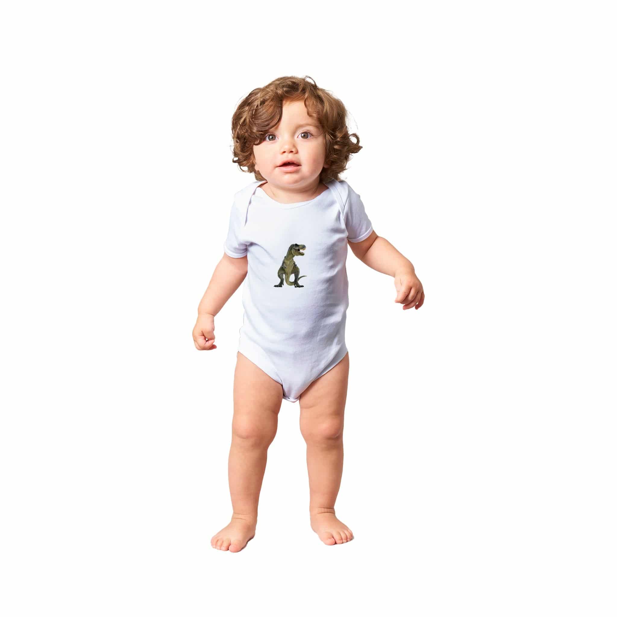 Organic cotton baby bodysuit/Dinosaur - Classic - Enet Images