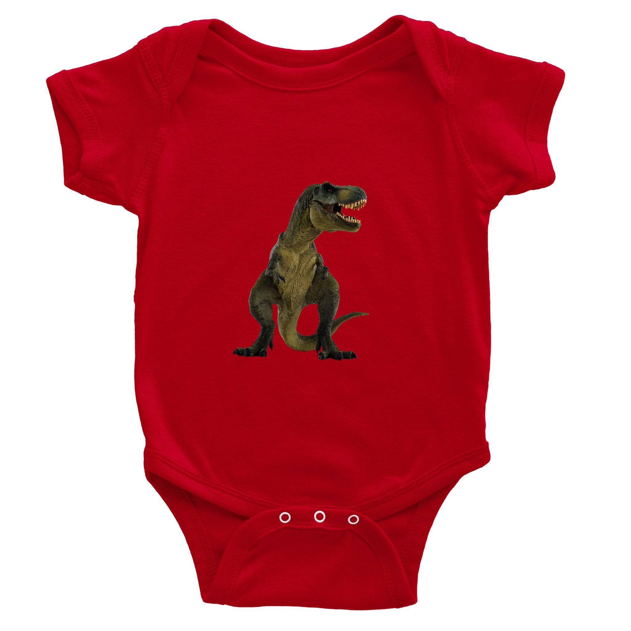 Organic cotton baby bodysuit/Dinosaur - Classic - Enet Images