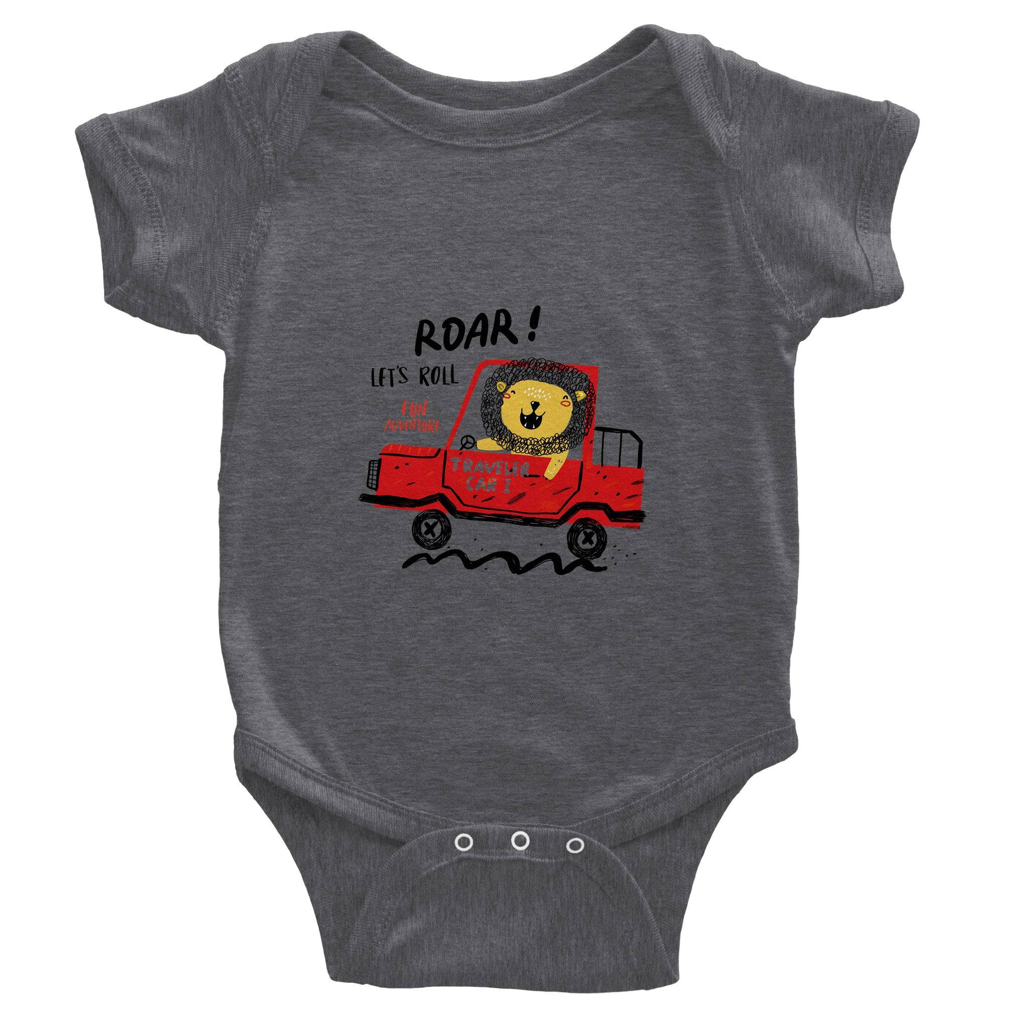 Organic cotton baby bodysuit/Lion-Driver - Classic - Enet Images