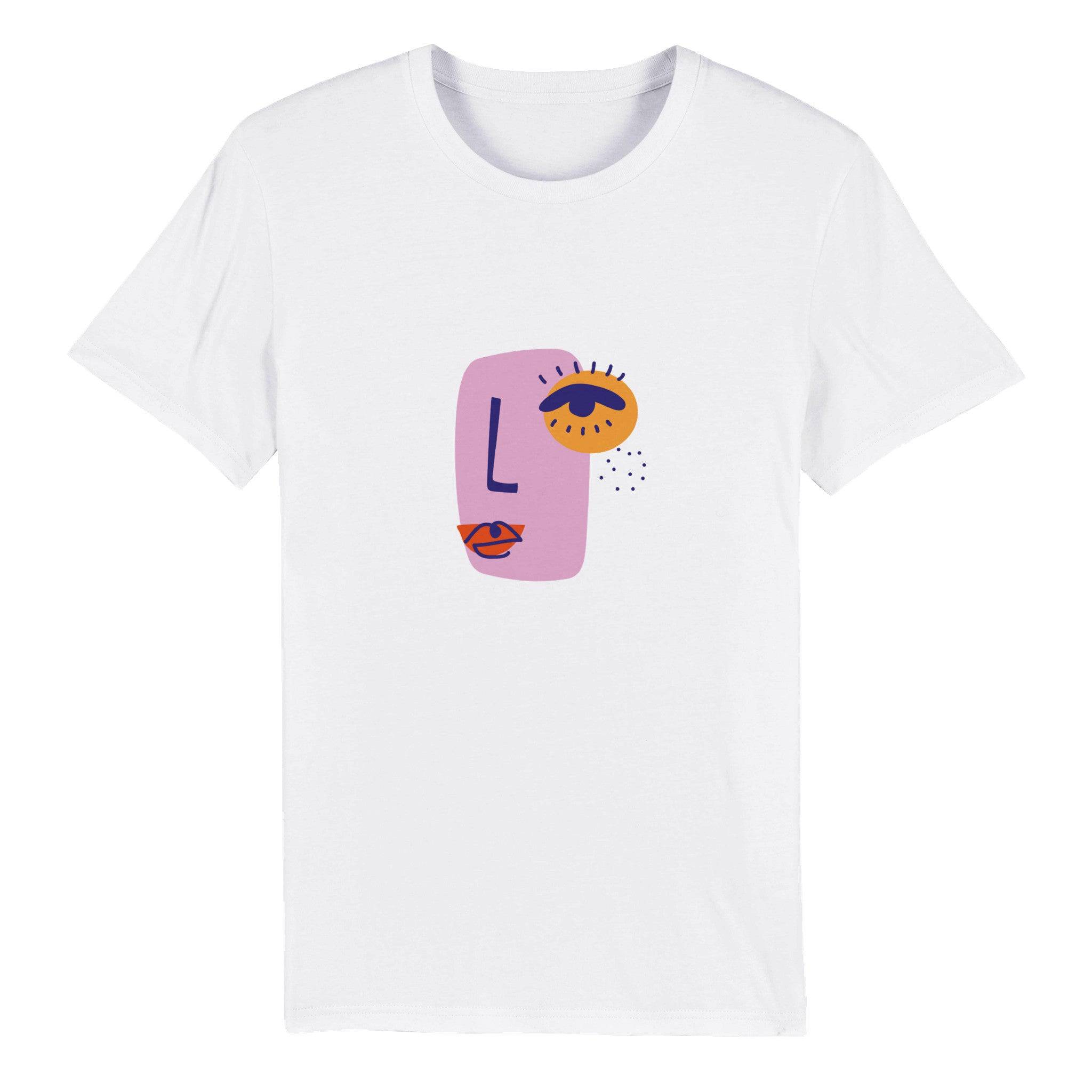 100% Organic Unisex T-shirt/Abstract-Face - Enet Images