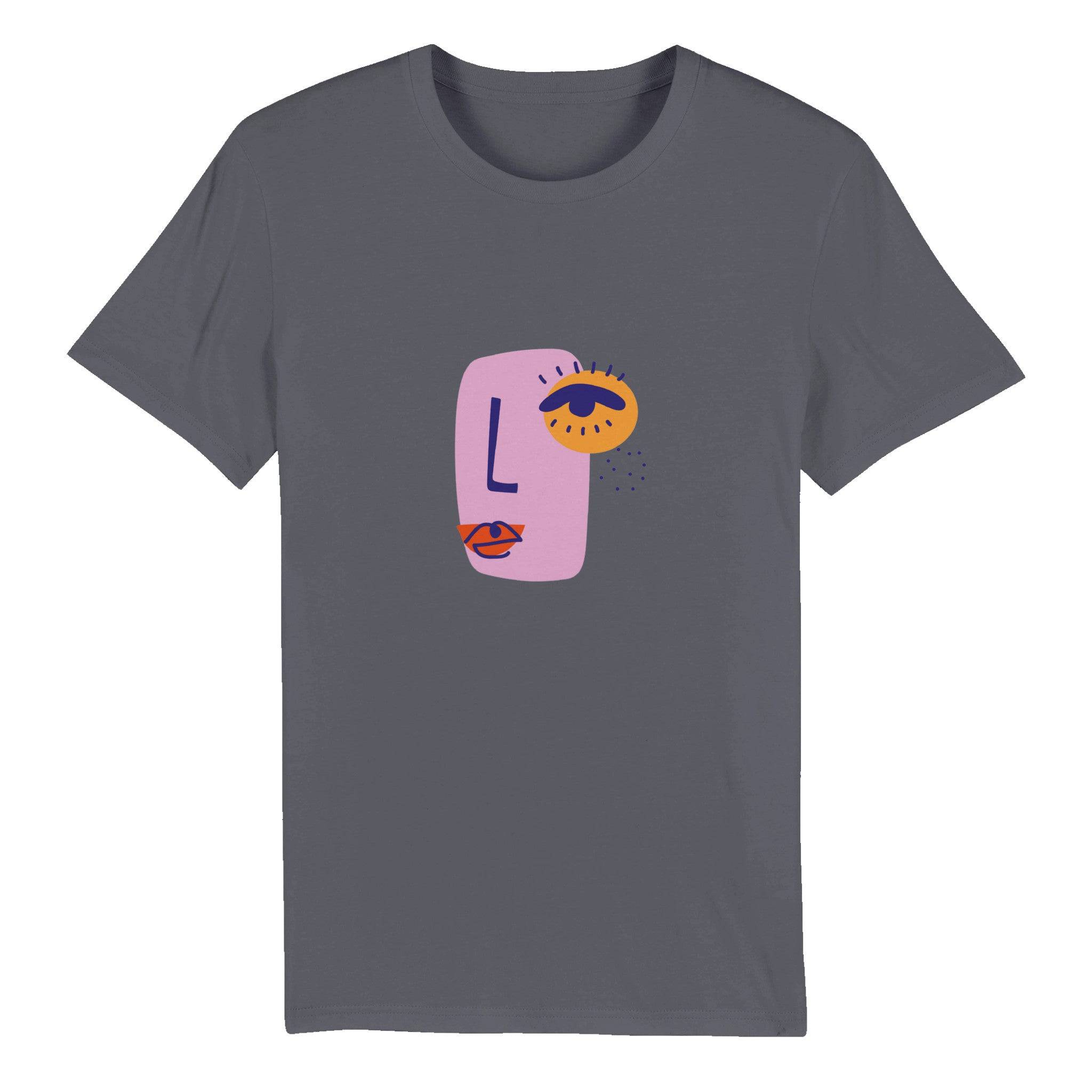 100% Organic Unisex T-shirt/Abstract-Face - Enet Images