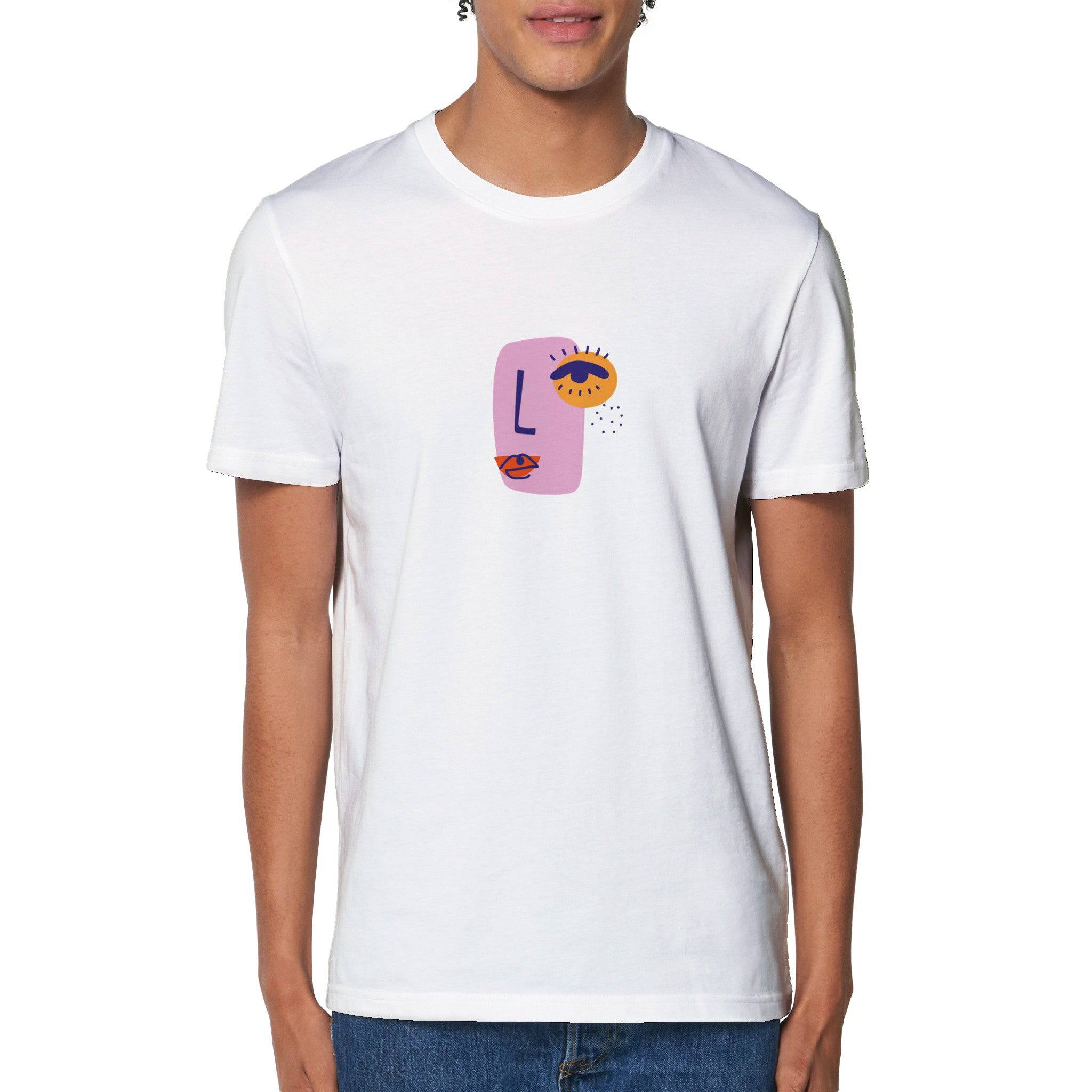100% Organic Unisex T-shirt/Abstract-Face - Enet Images