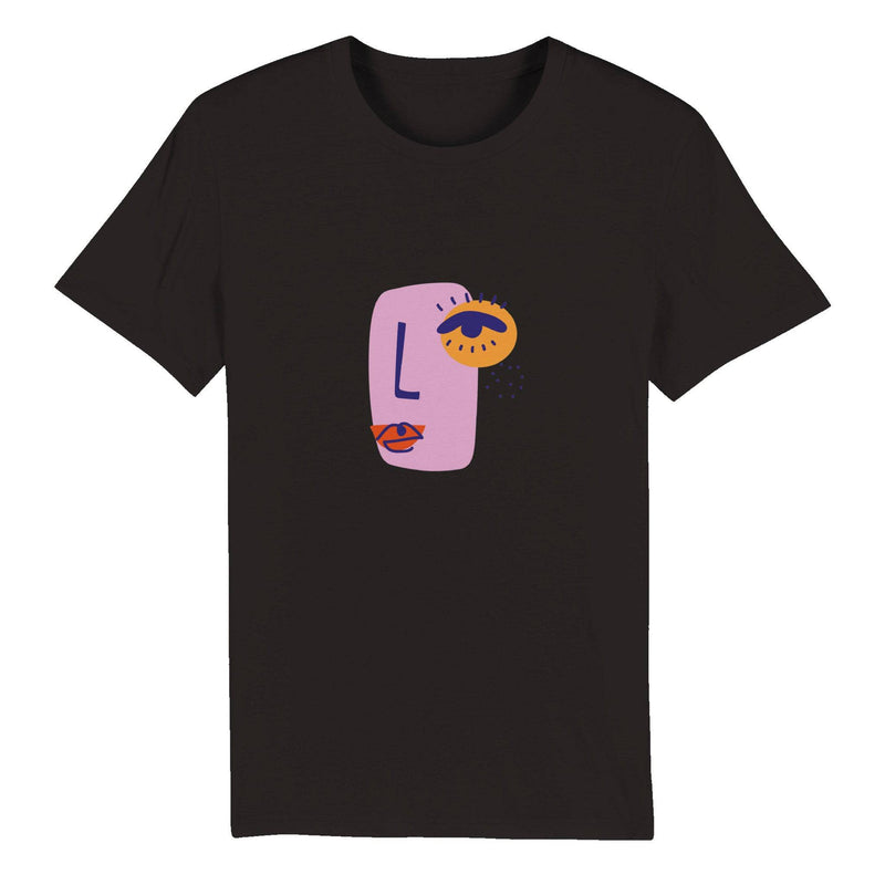 100% Organic Unisex T-shirt/Abstract-Face - Enet Images