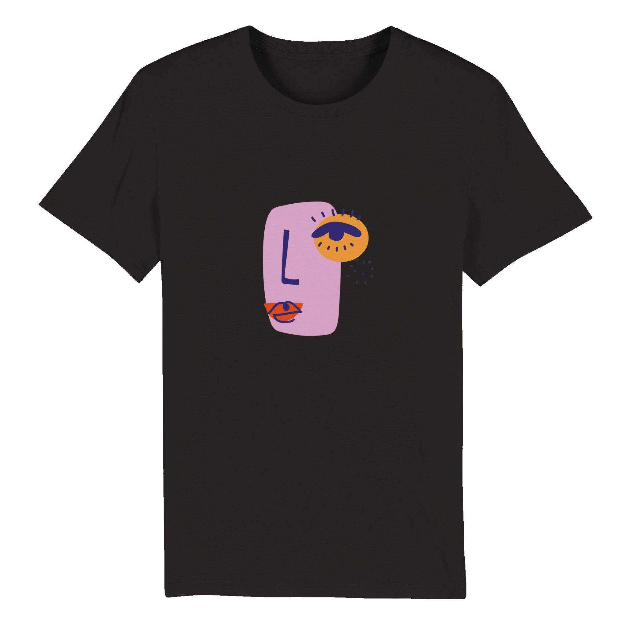 100% Organic Unisex T-shirt/Abstract-Face - Enet Images